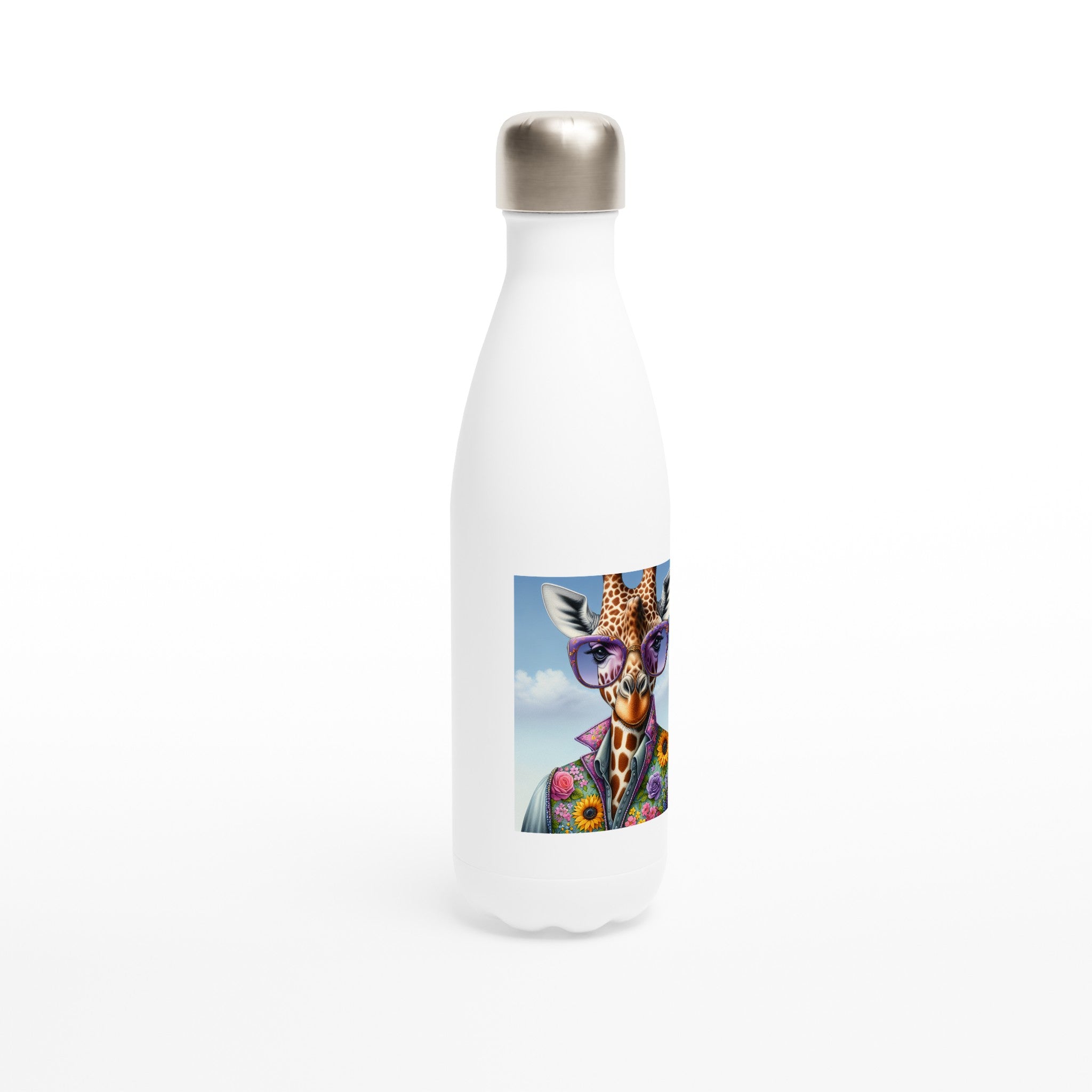 Floral Chic Giraffe Water Bottle - Optimalprint