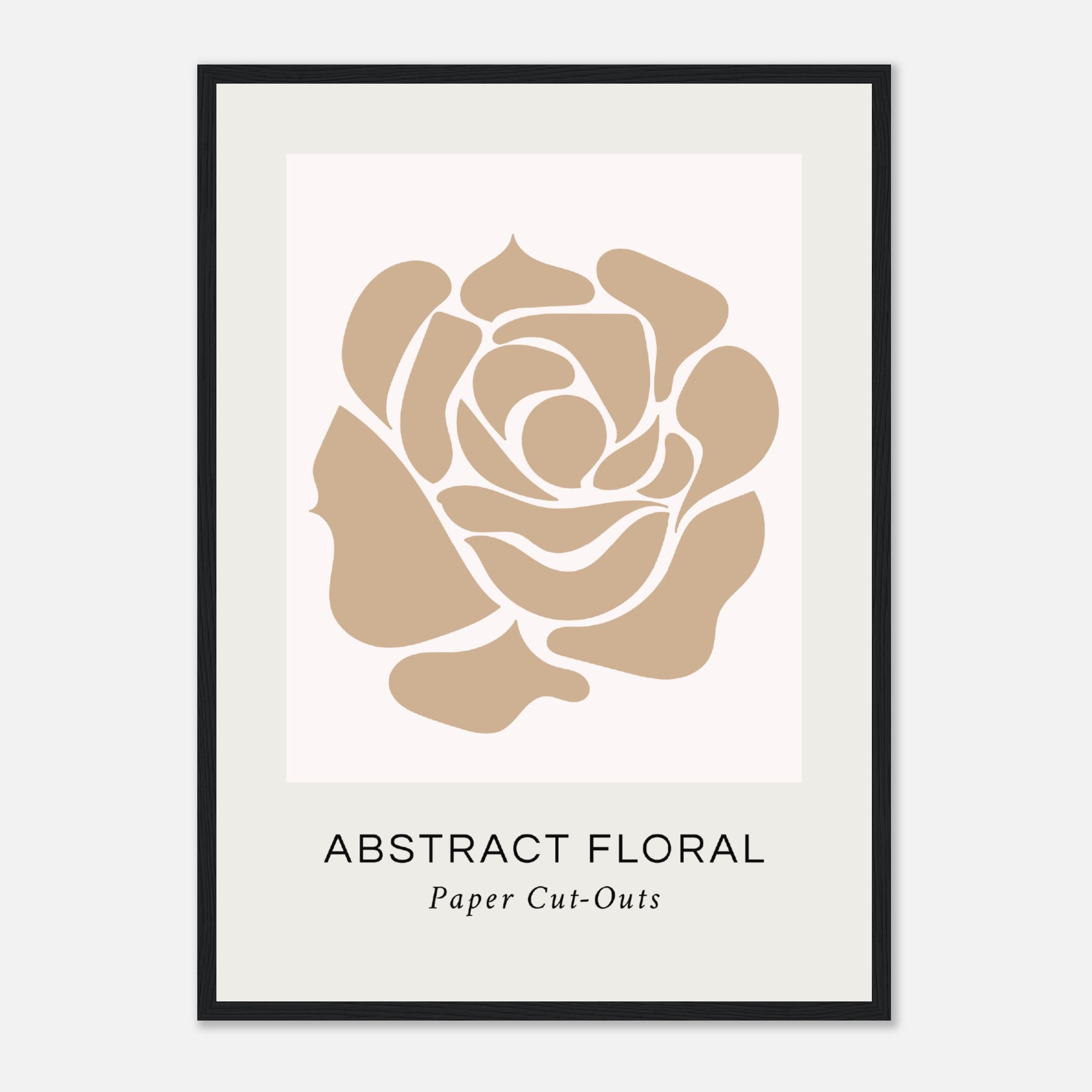 Abstract Floral Paper CutOuts 2 Poster