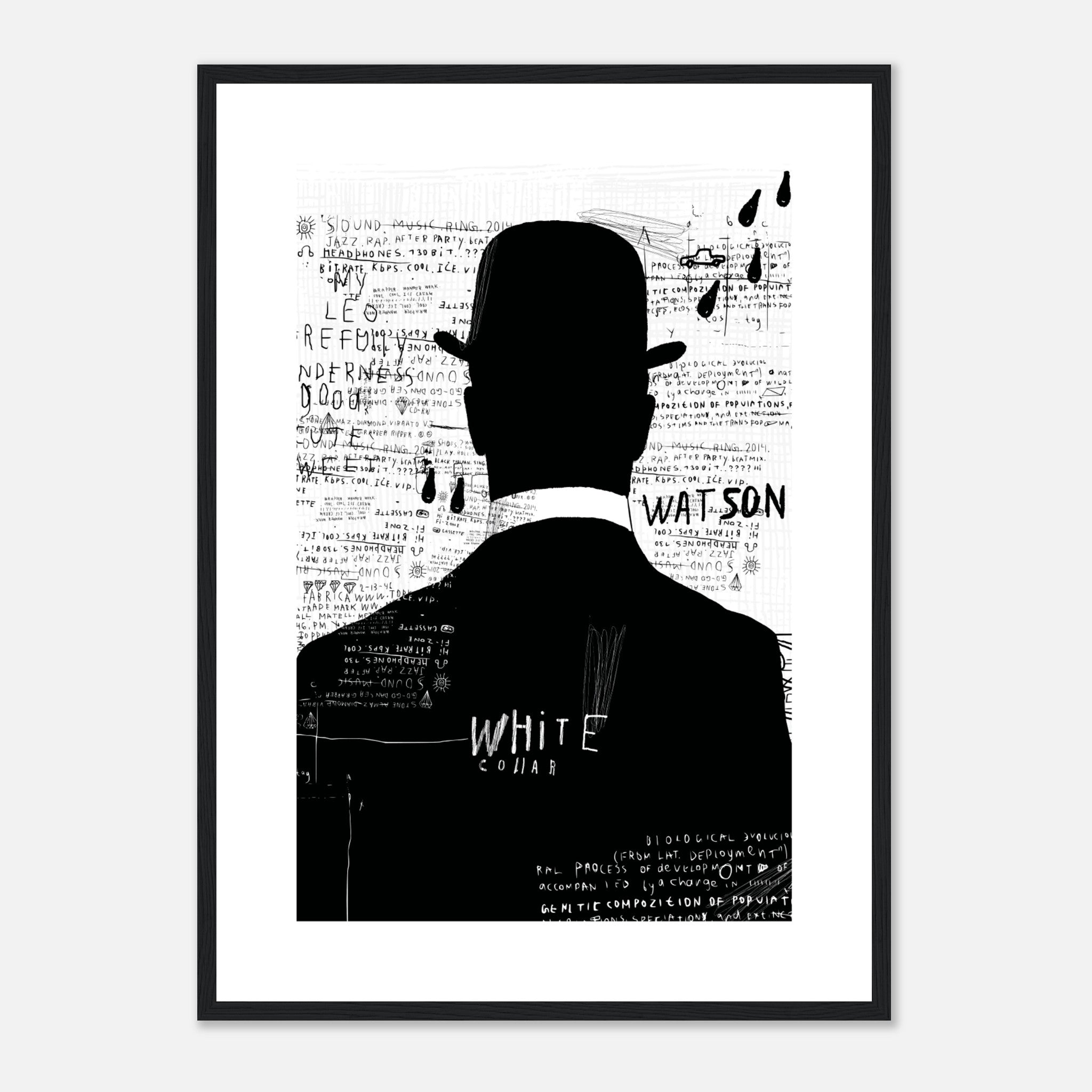 The Man In The Hat Graffiti Style Poster