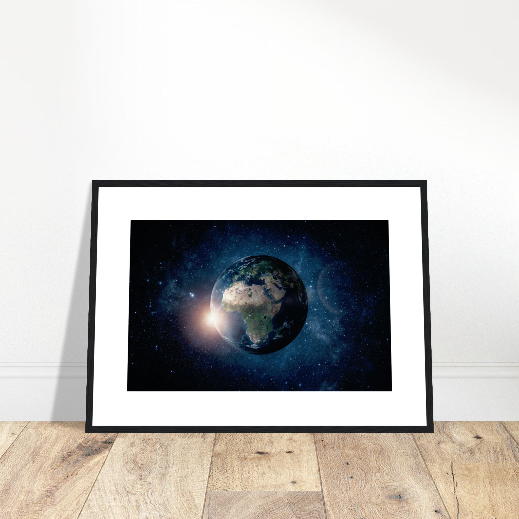 Planet Earth From The Space At Night Poster