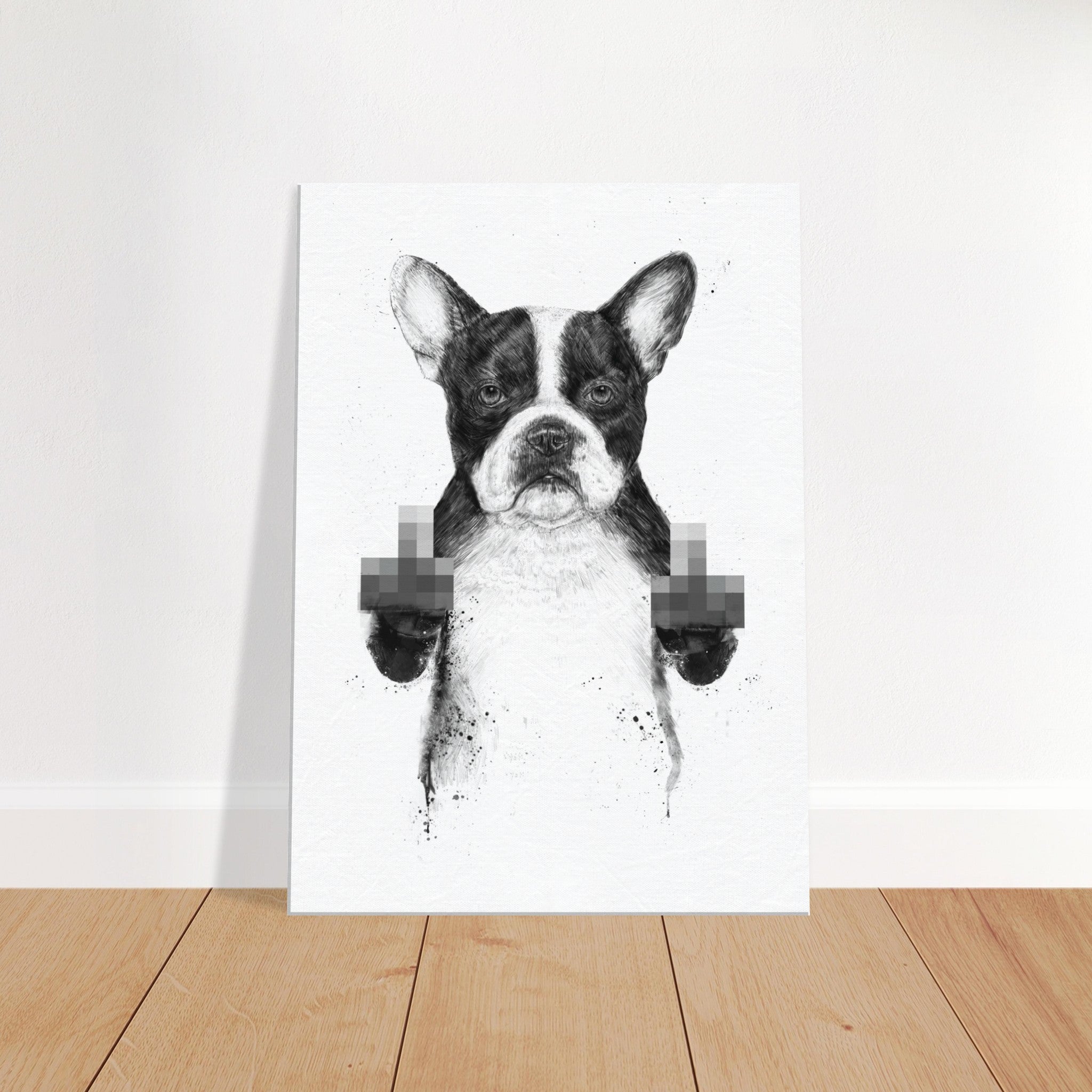 Censored Dog Canvas