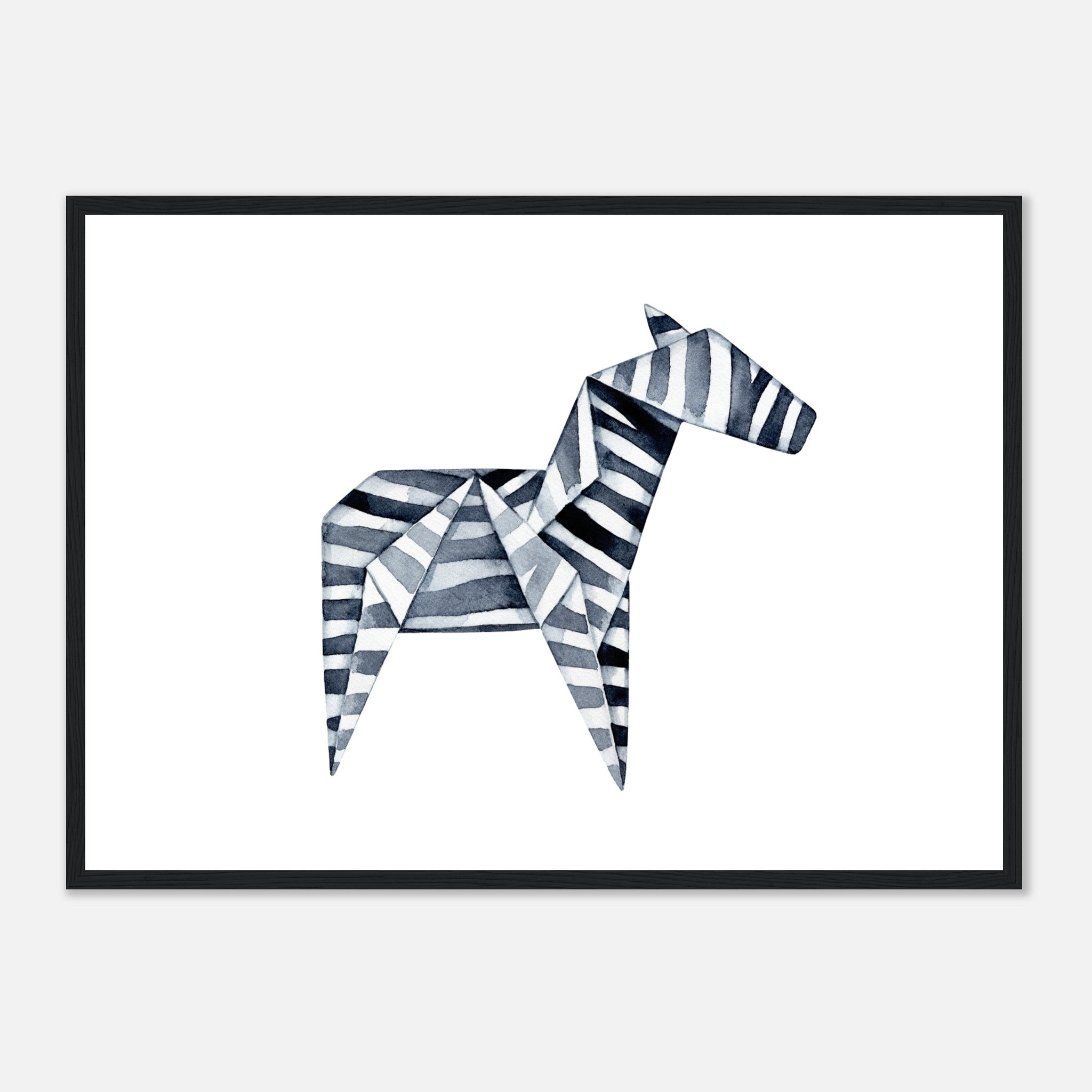 Origami Zebra Poster
