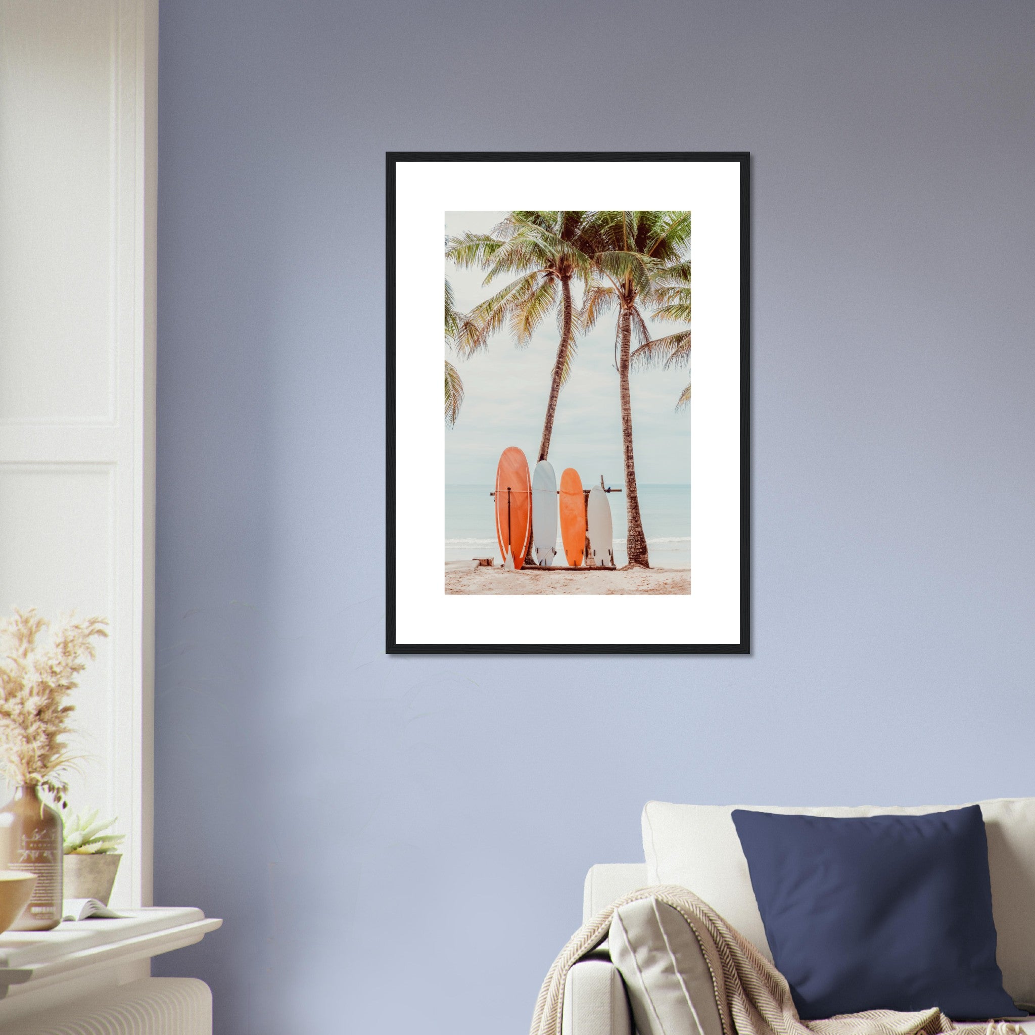 Surfboards On A Beach Poster