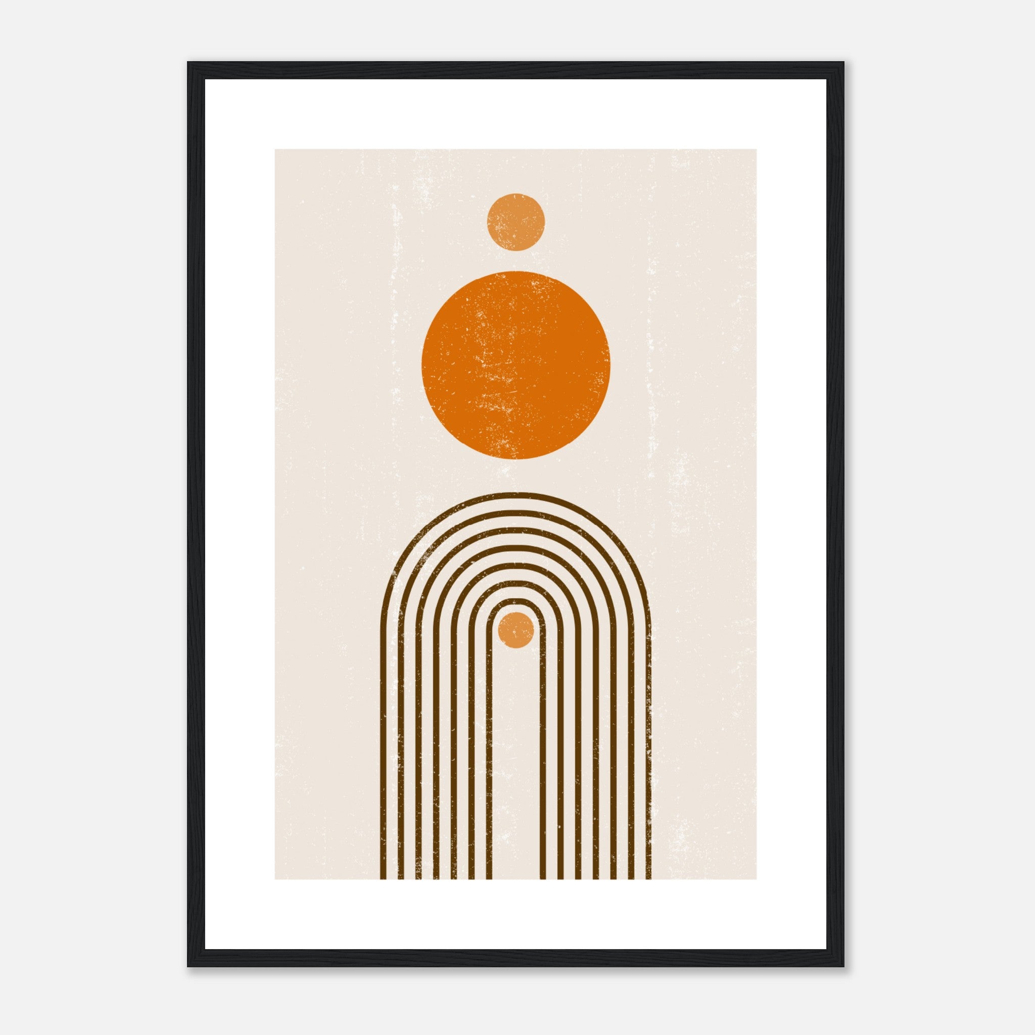 Abstract Orange Geometry No.1 Poster