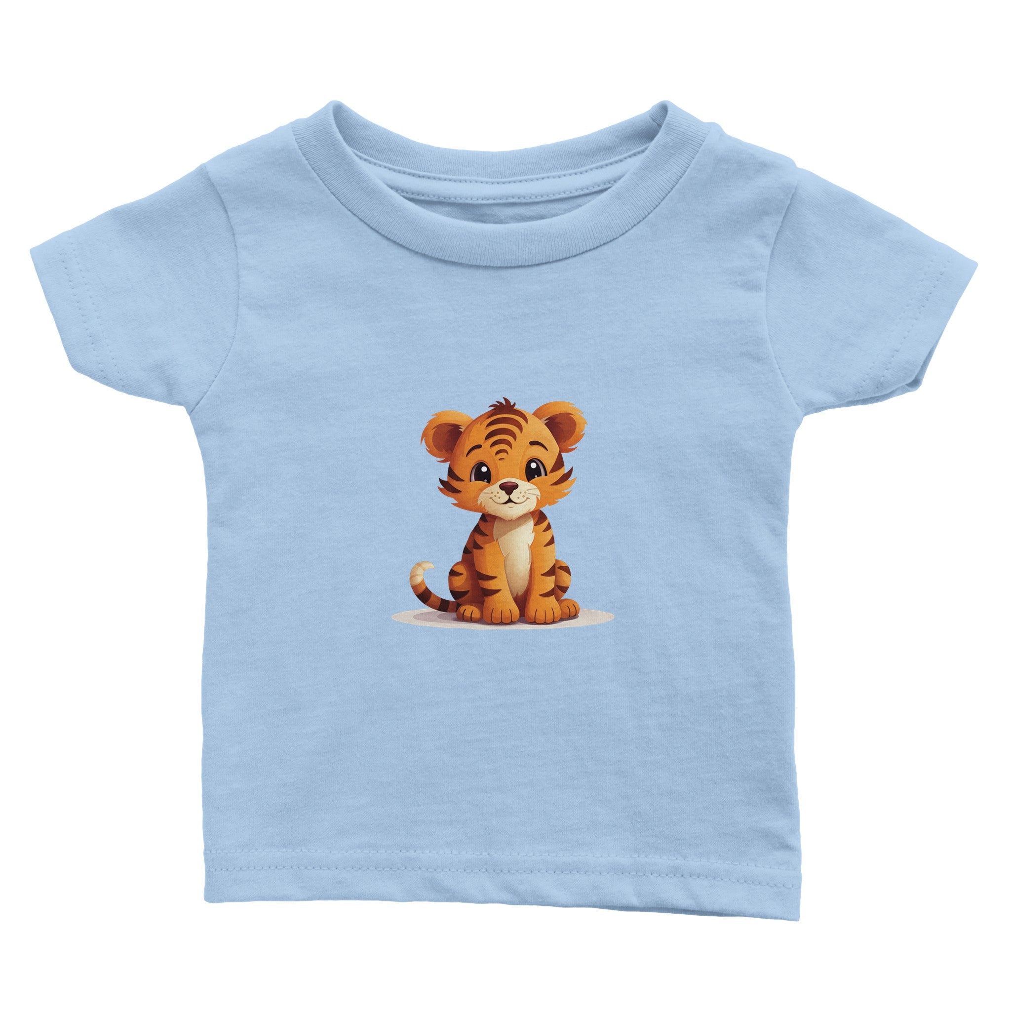 Whiskered Tiger Cub Charm Baby Crewneck T-shirt - Optimalprint