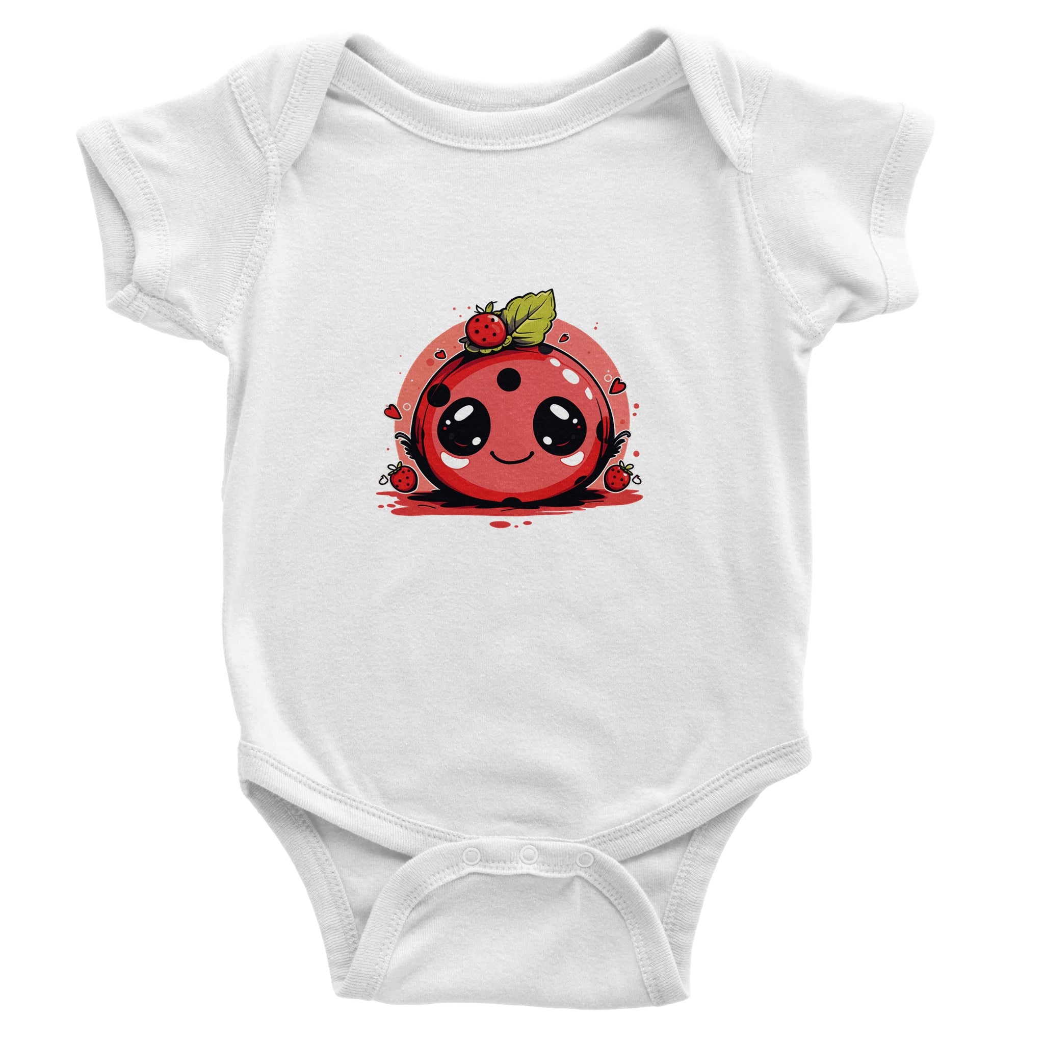 Berry Delightful Smile Baby Short Sleeve Bodysuit - Optimalprint