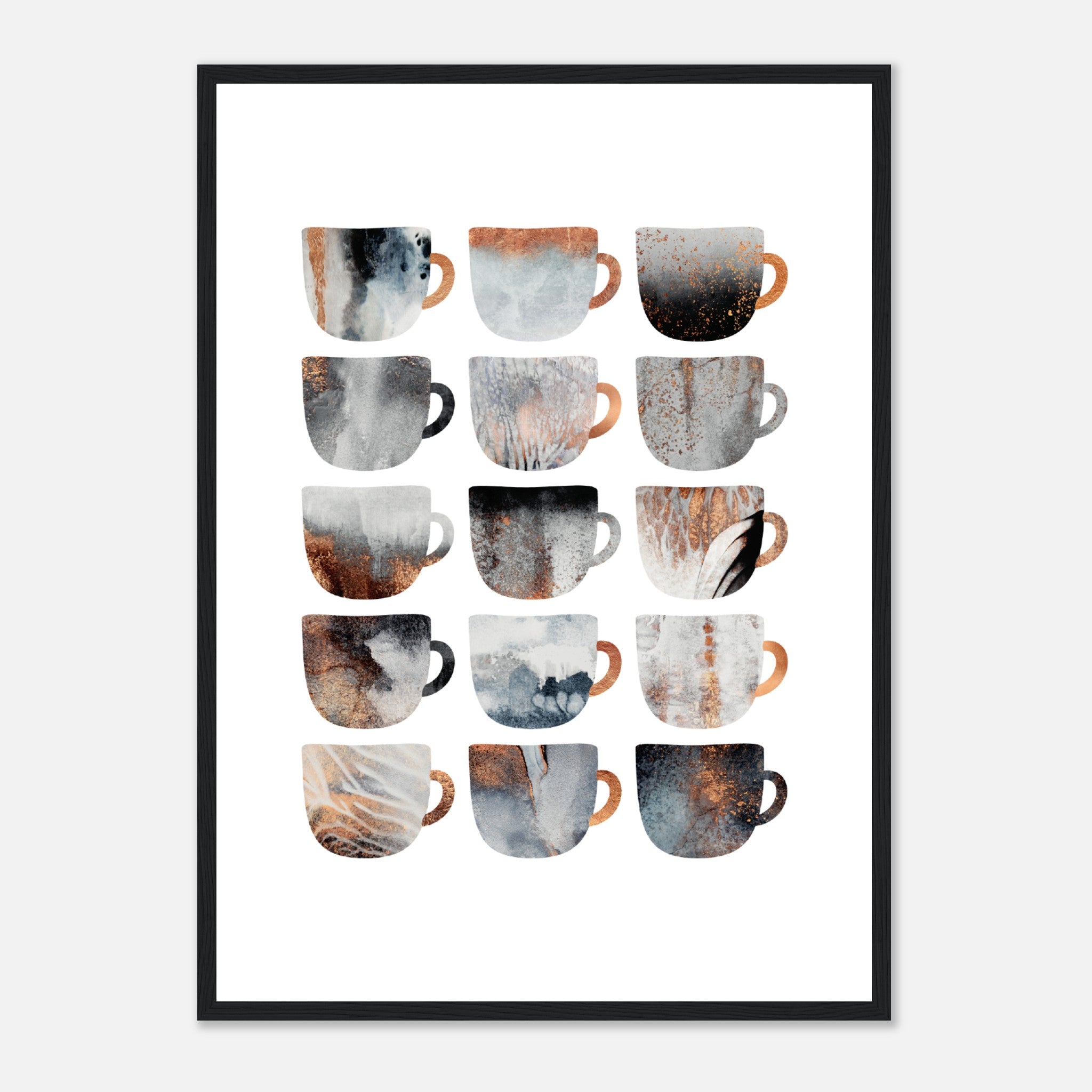 Dreamy Coffee Cups Poster