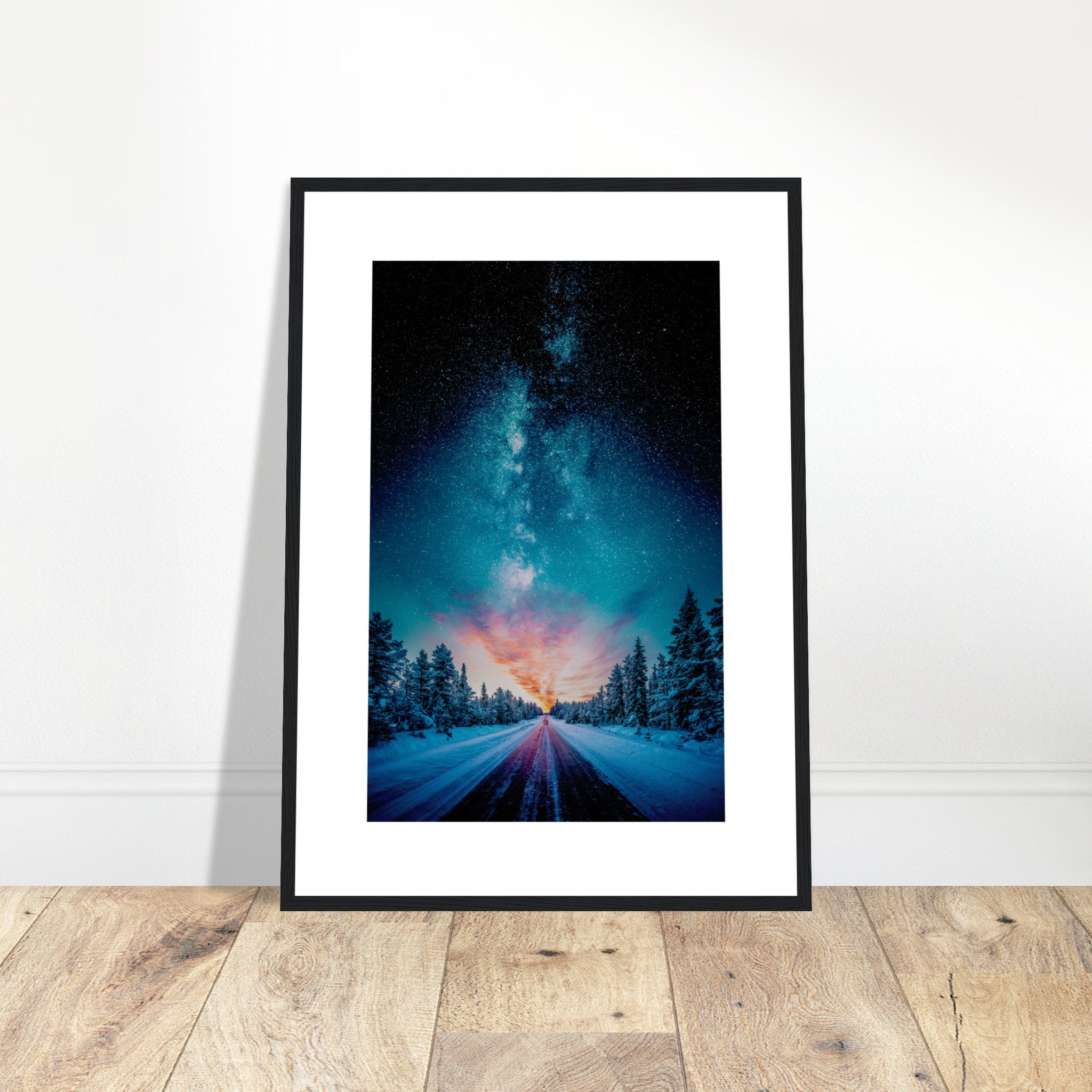 Road Leading Towards Sunset And Stars Of The Milky Way Poster