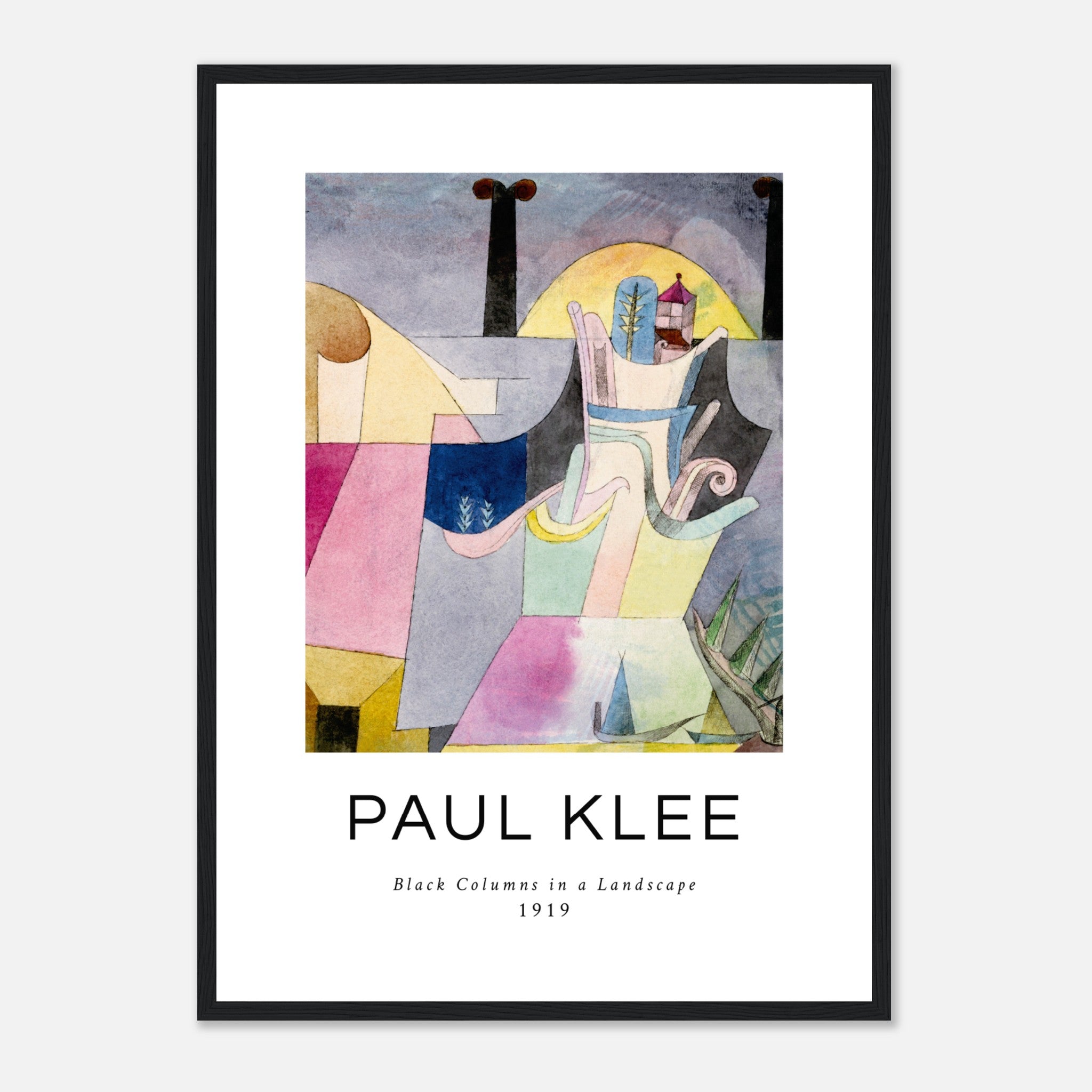 Black Columns in a Landscape by Paul Klee Poster
