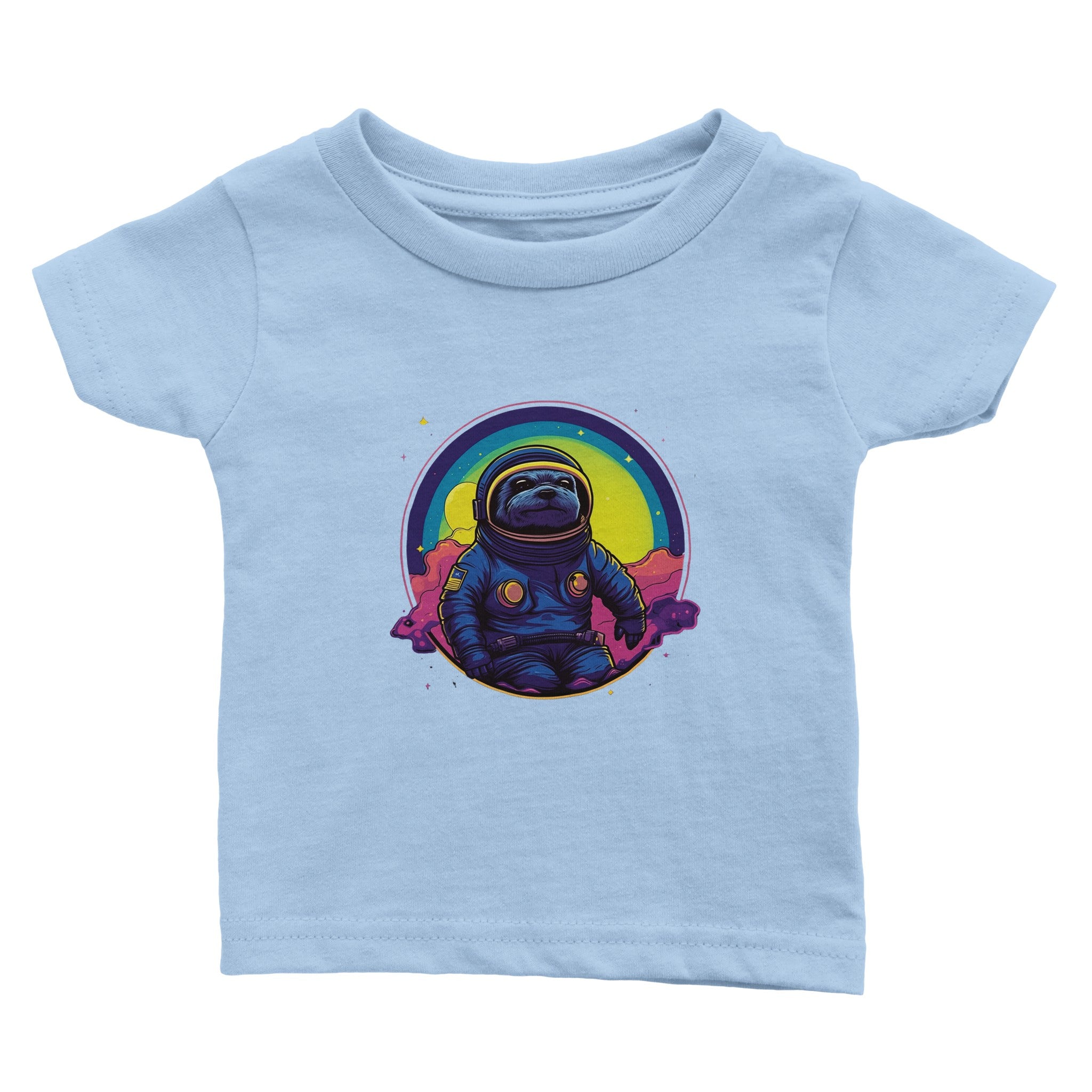 Cosmic Sloth Astronaut Baby Crewneck T-shirt - Optimalprint