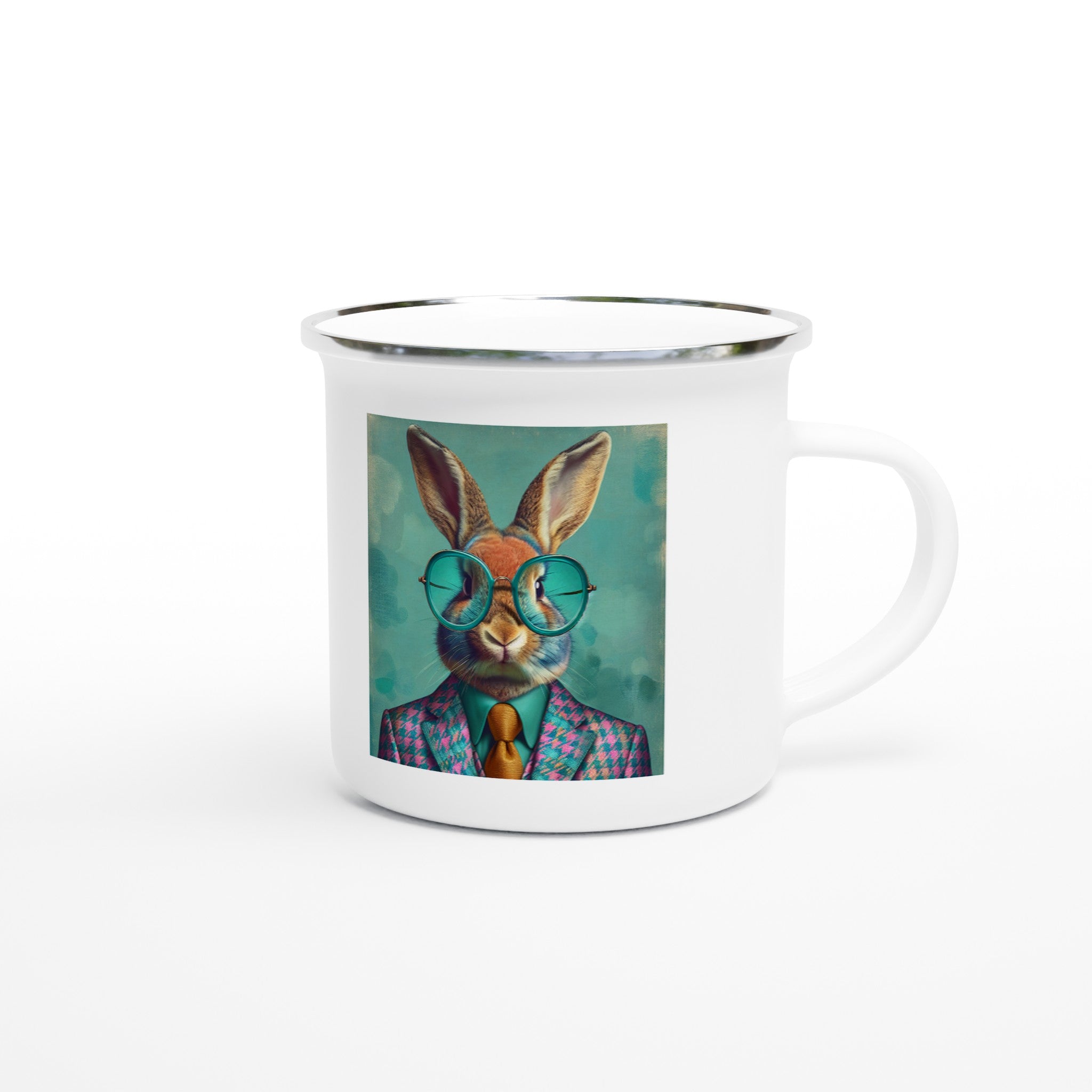 Dapper Rabbit Debonair Enamel Mug - Optimalprint