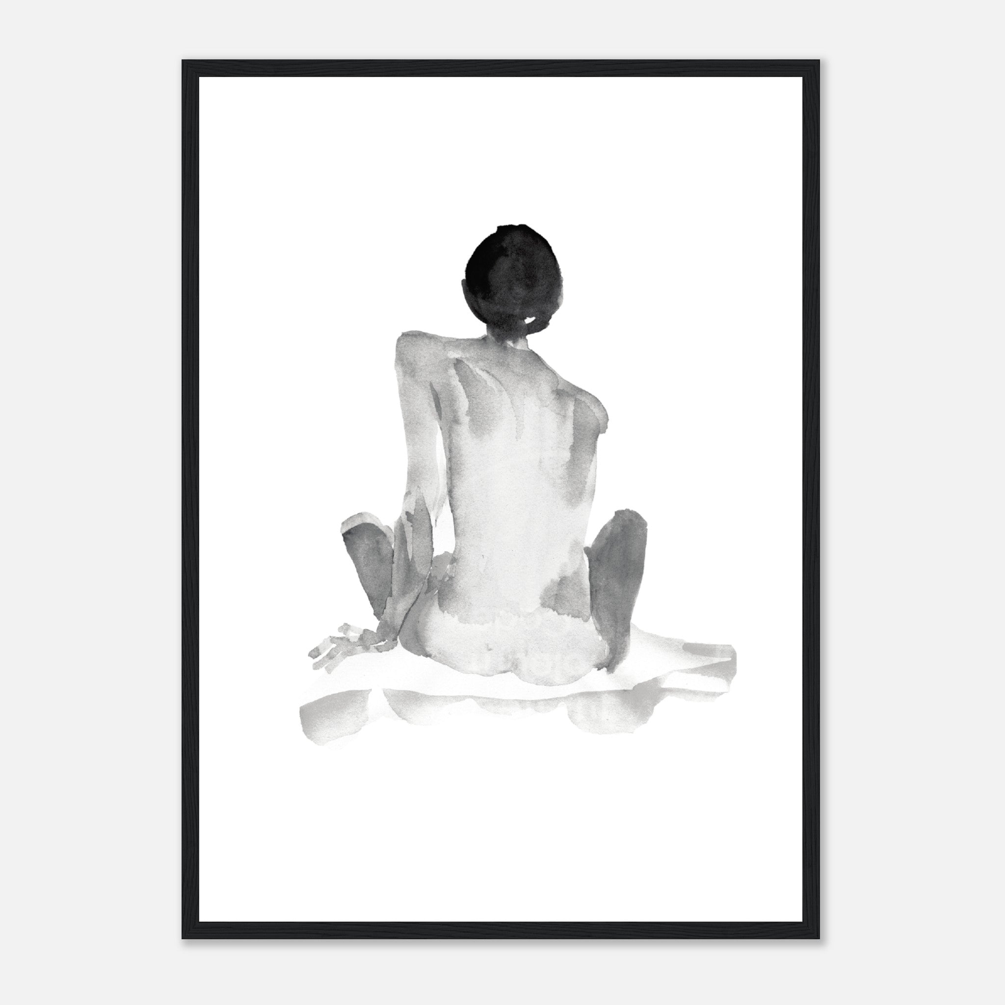 Watercolor Nude Back Poster