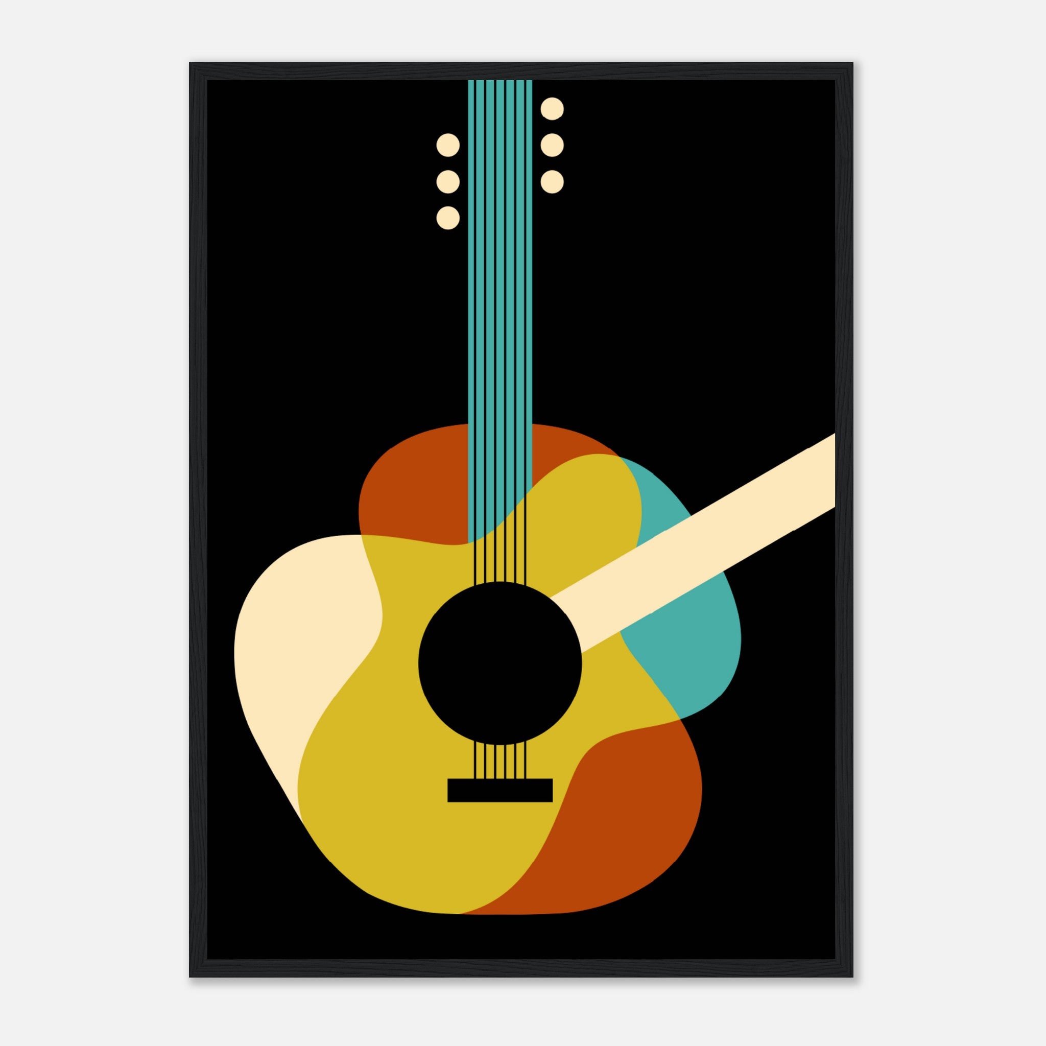 Vintage Guitar Illustration Poster