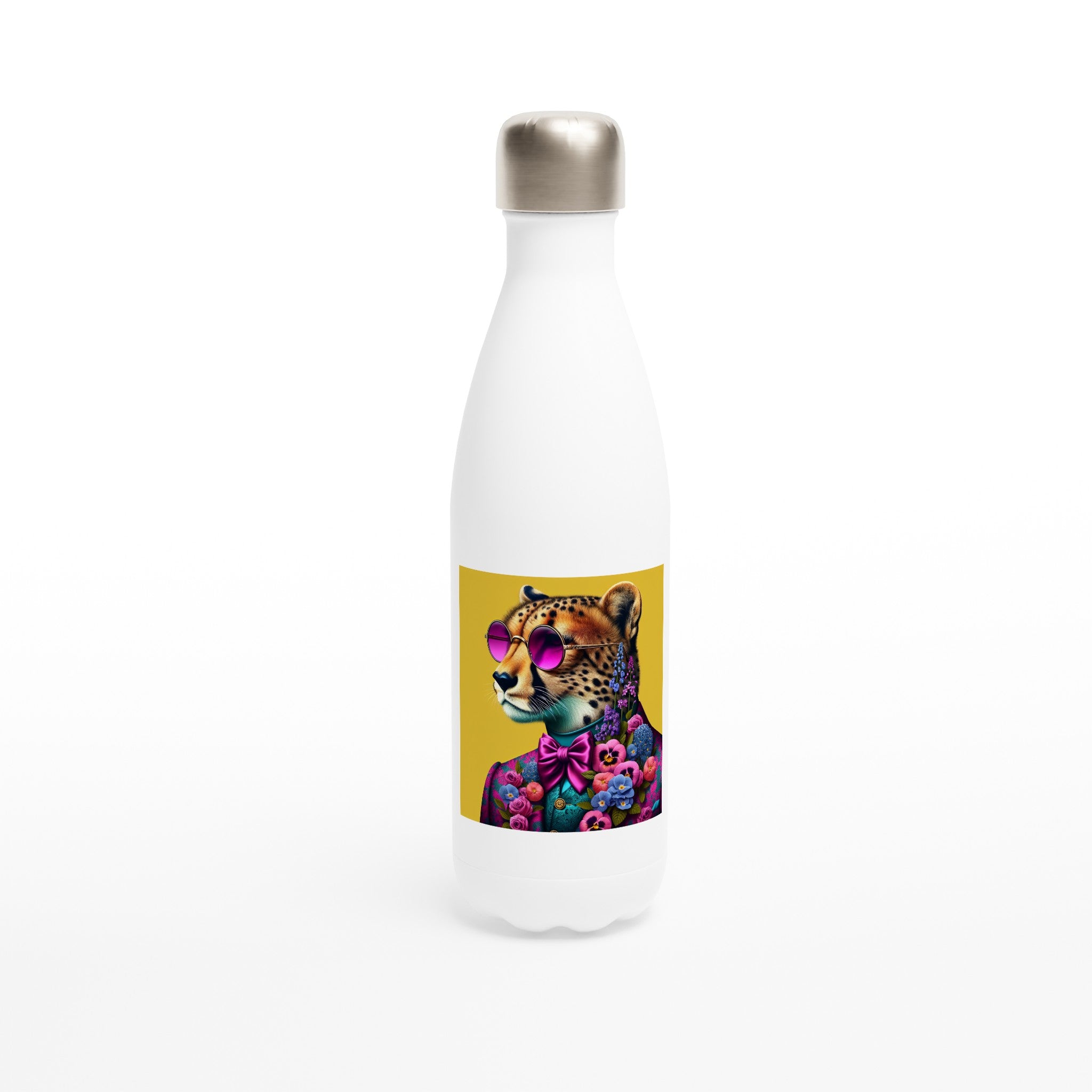 Floral Feline Elegance Water Bottle - Optimalprint