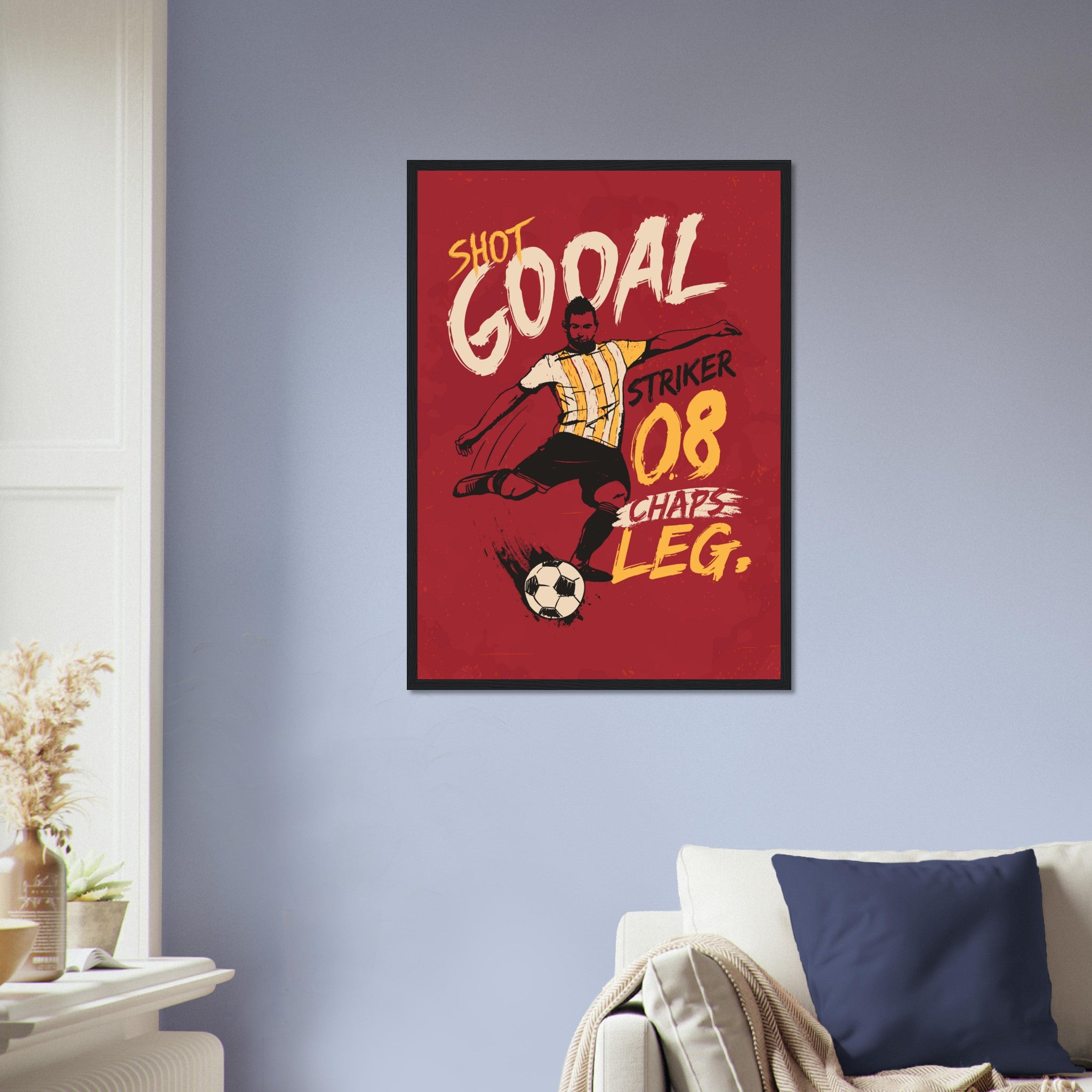 Grunge Football Soccer Player Poster