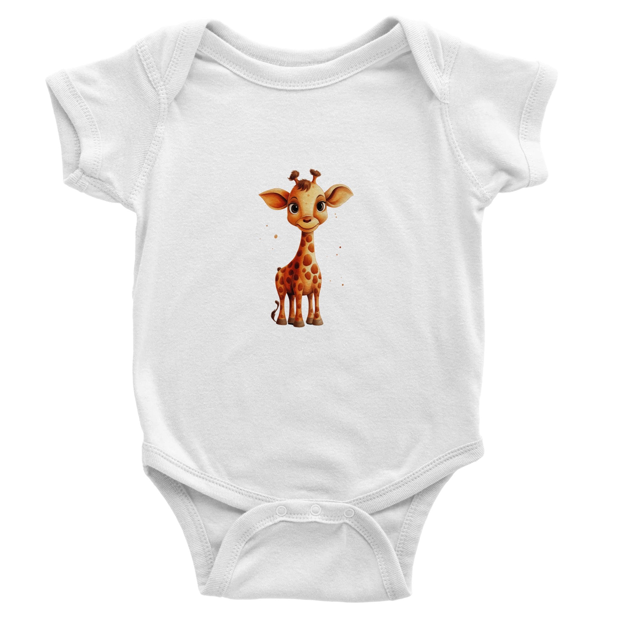 Gentle Eyed Giraffelet Baby Short Sleeve Bodysuit - Optimalprint