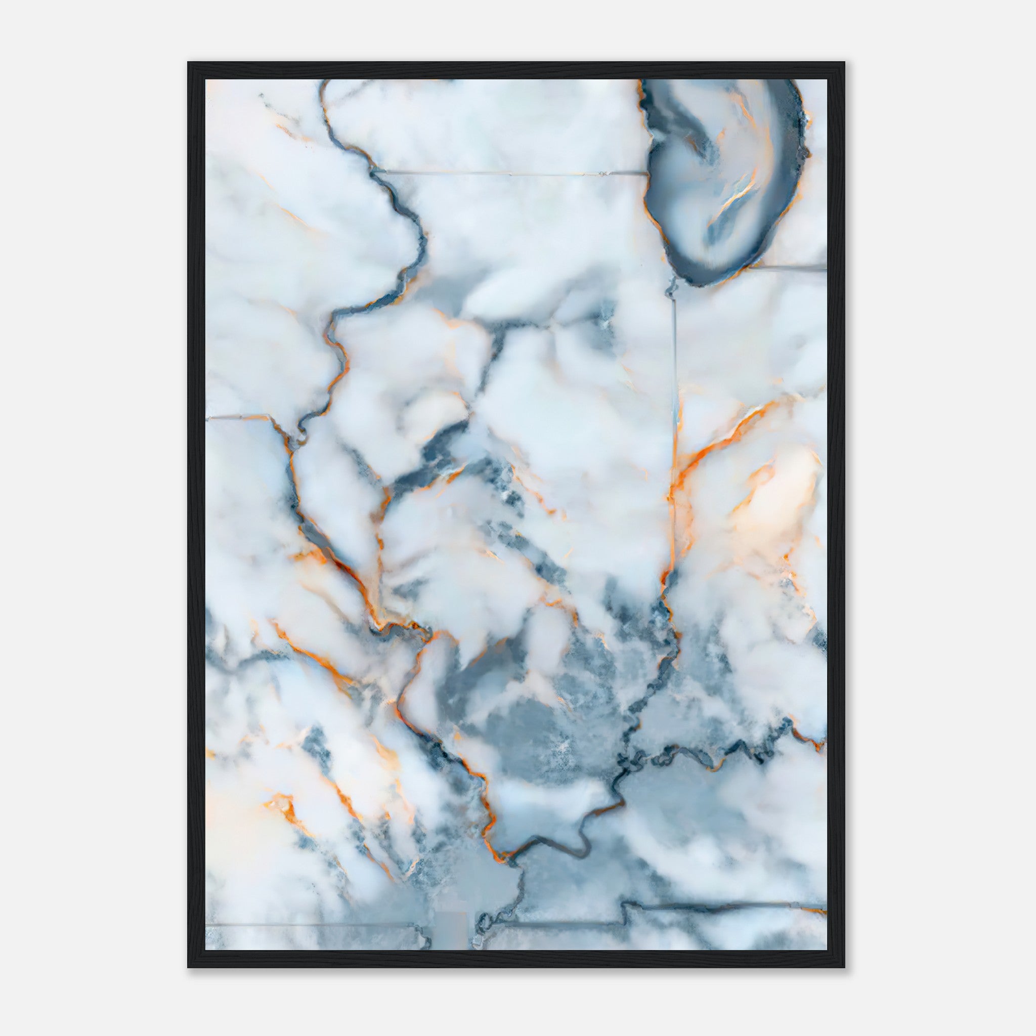 Illinois Marble Map Poster