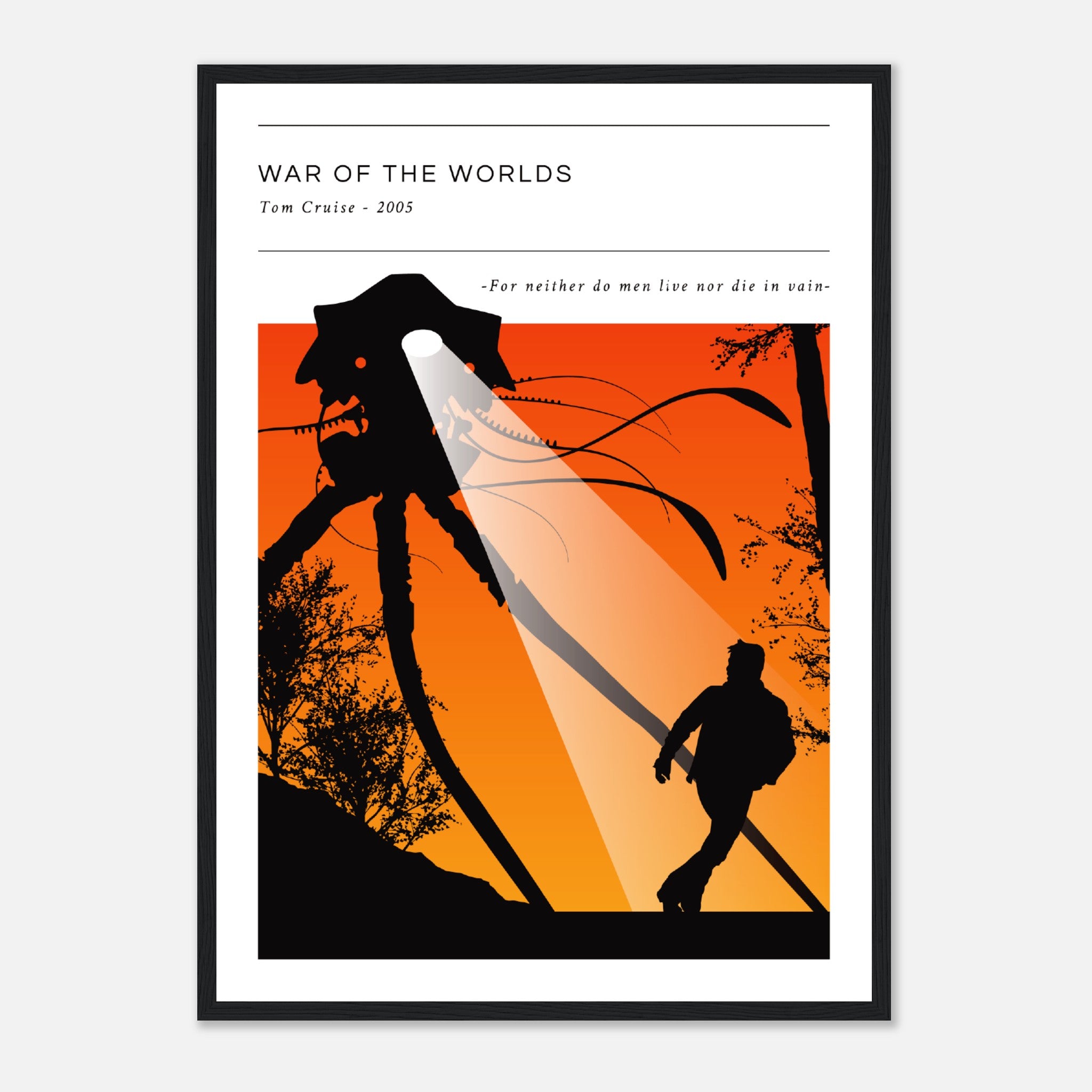 War Of The Worlds Orange Poster