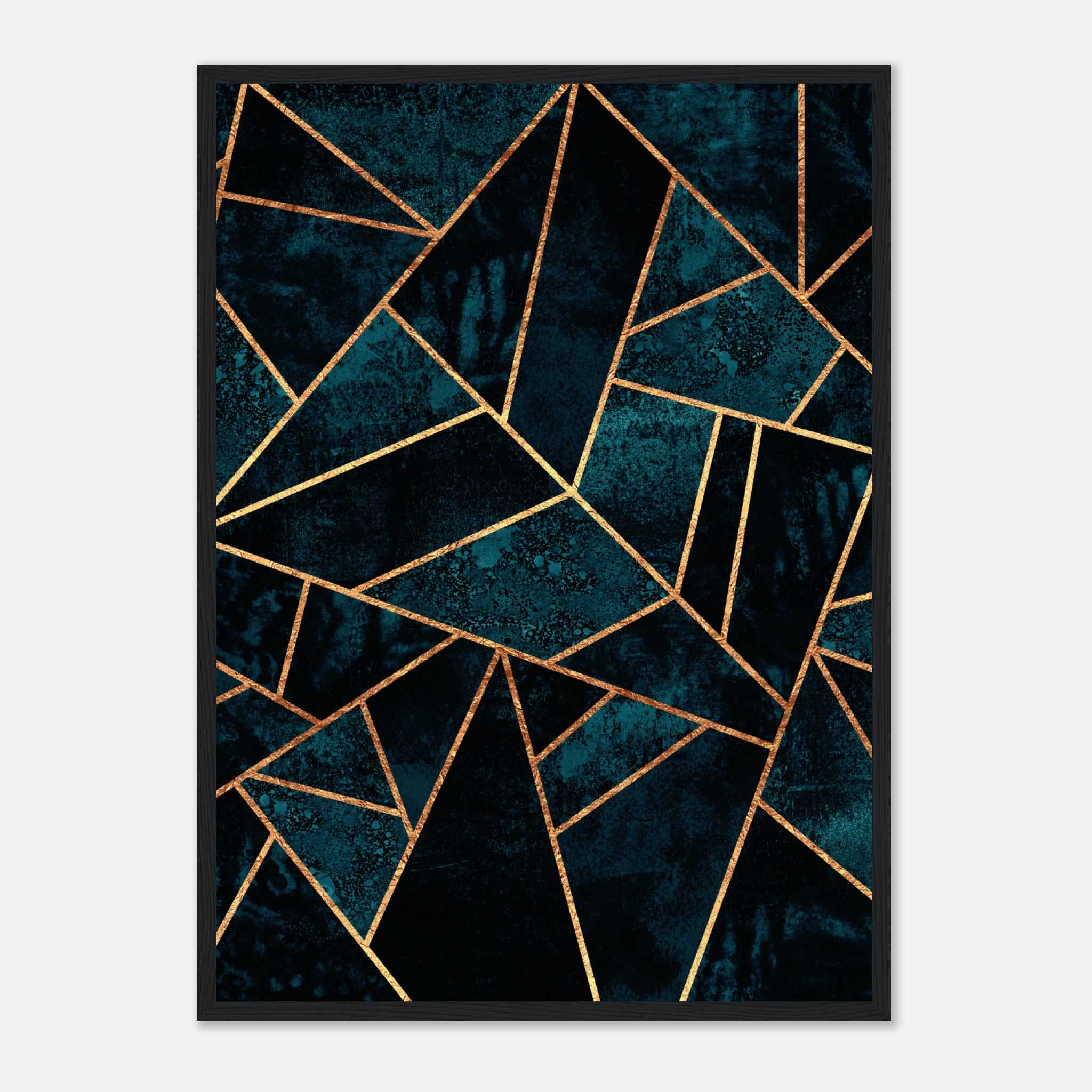 Deep Teal Stone Poster