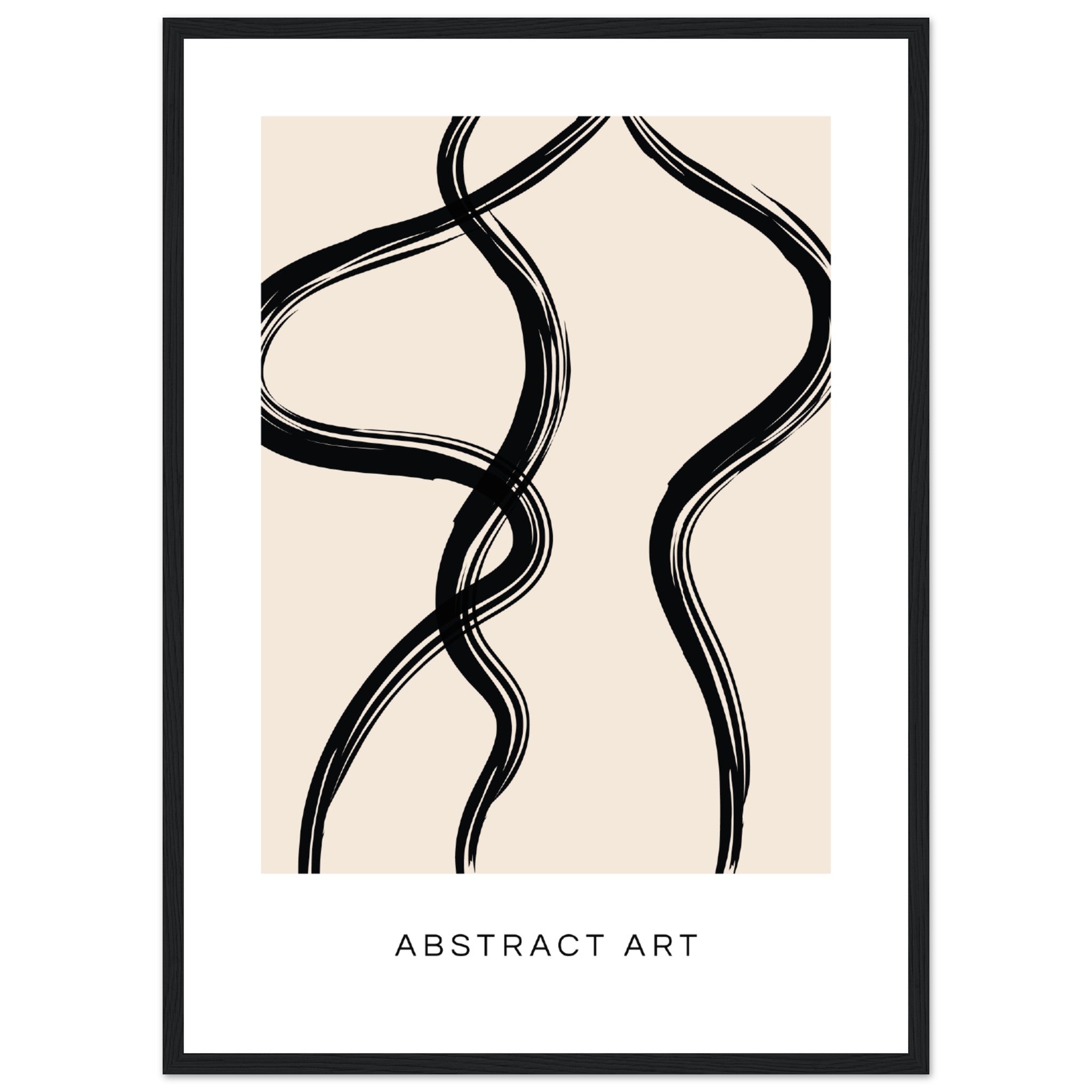 Abstract Black And Beige No2 Poster