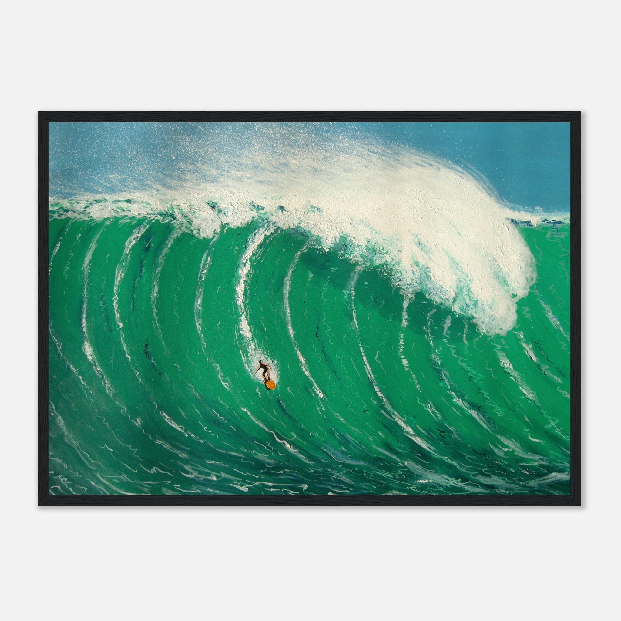Surfer On A Wave Poster