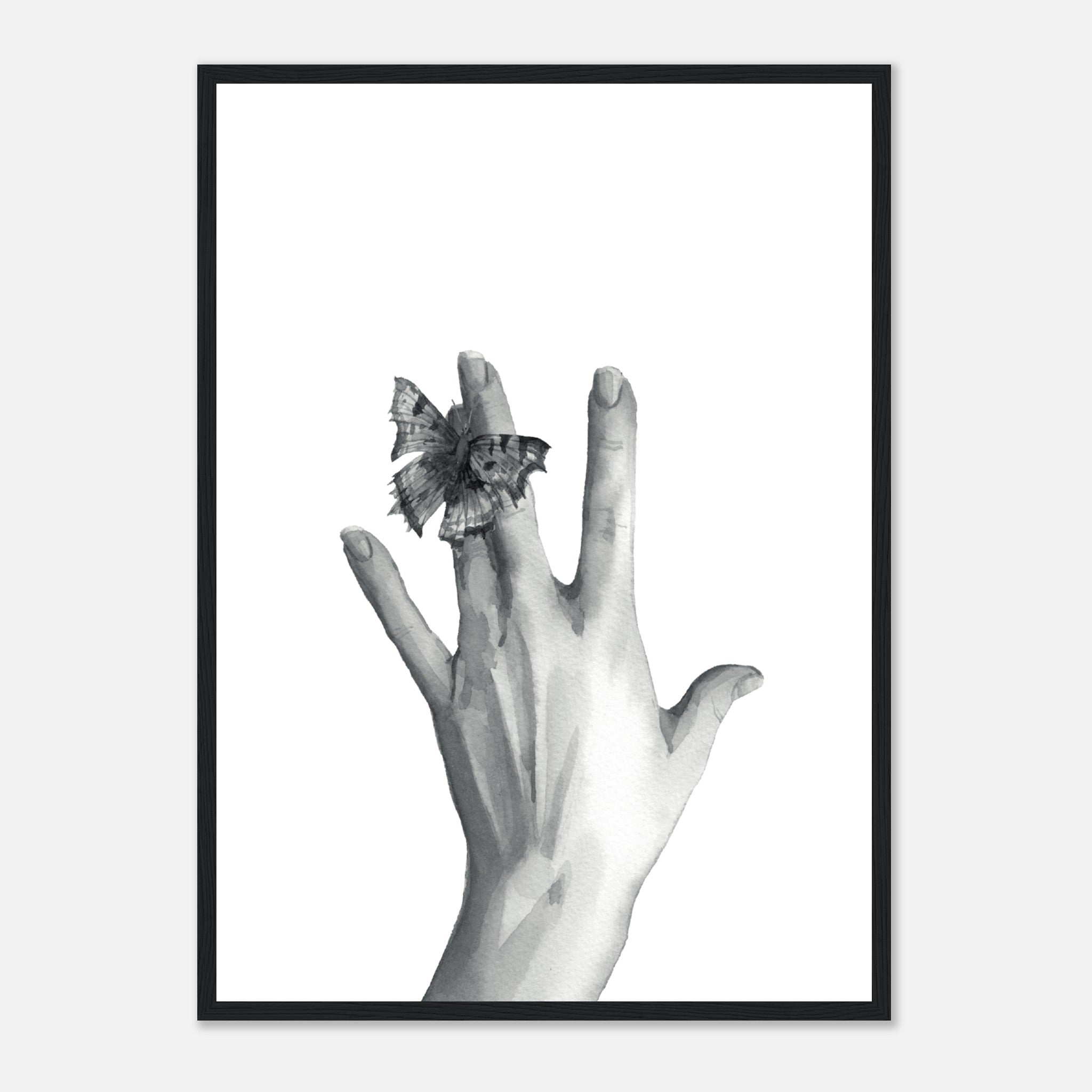 Hand With Butterfly Poster