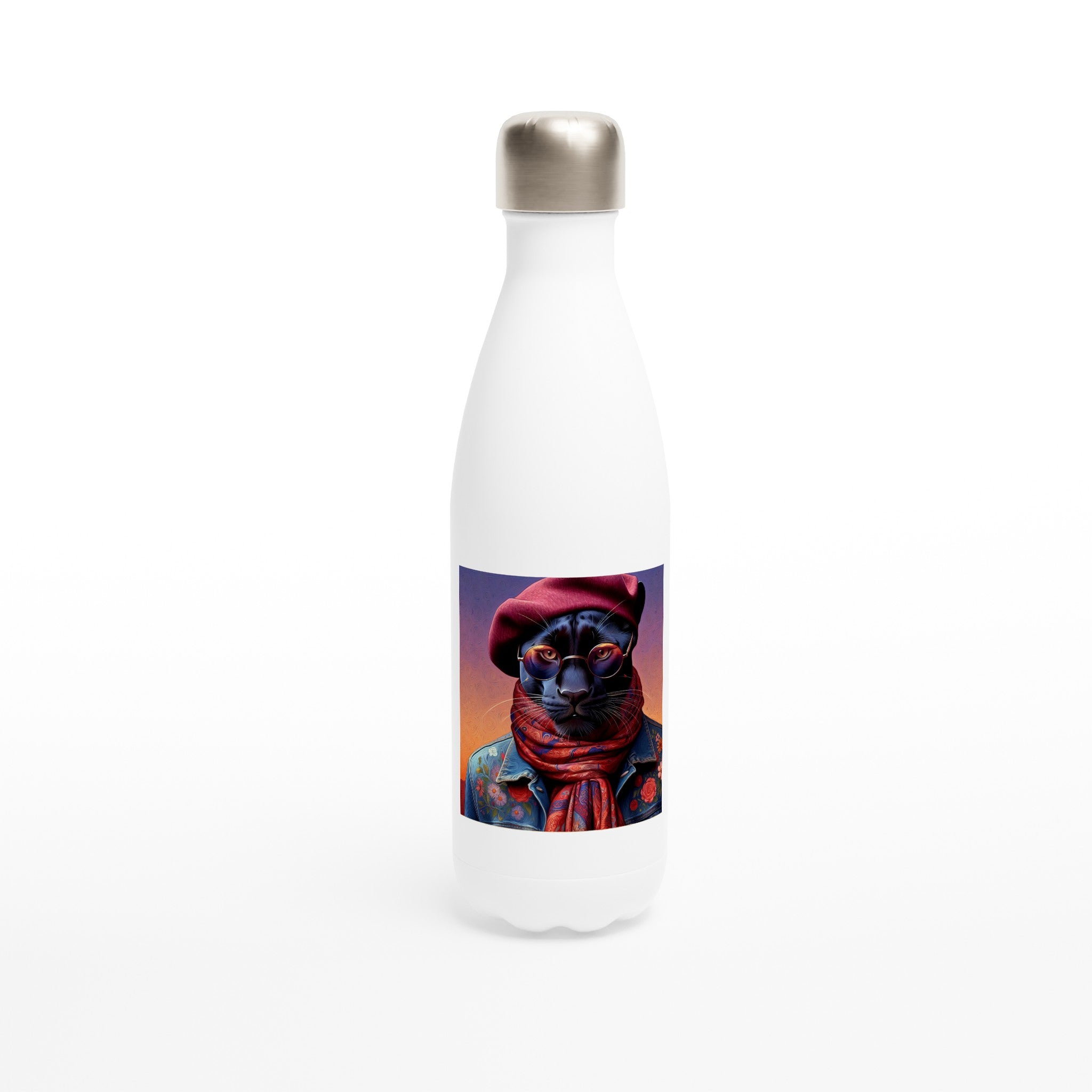 Bohemian Feline Elegance Water Bottle - Optimalprint