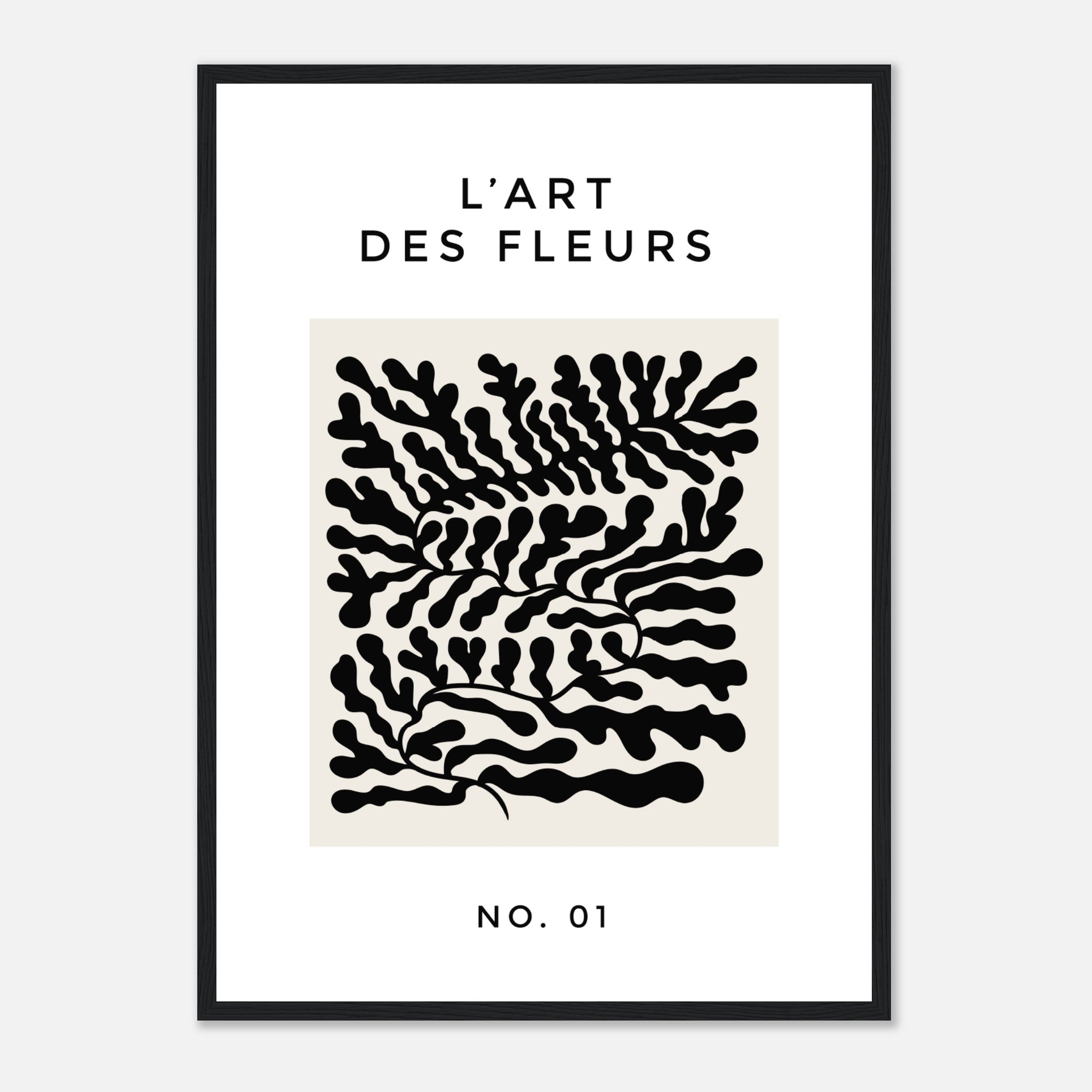Art Des Fleurs No. 1 - Black Poster Poster