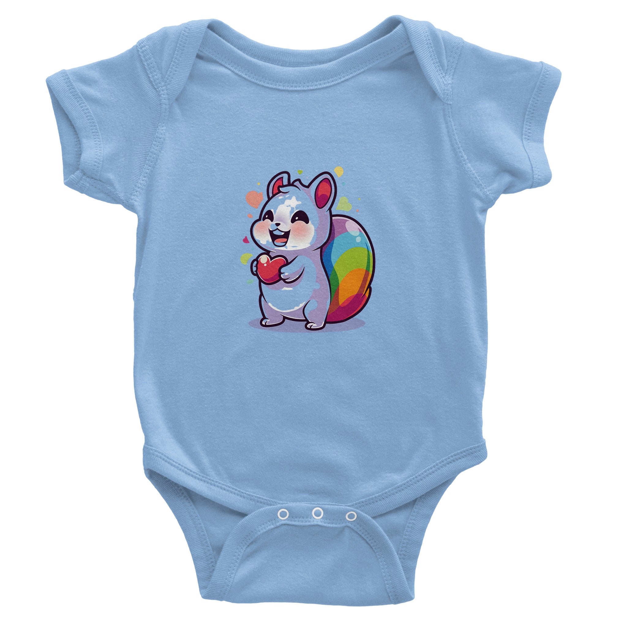 Rainbow Joy Hamster Baby Short Sleeve Bodysuit - Optimalprint
