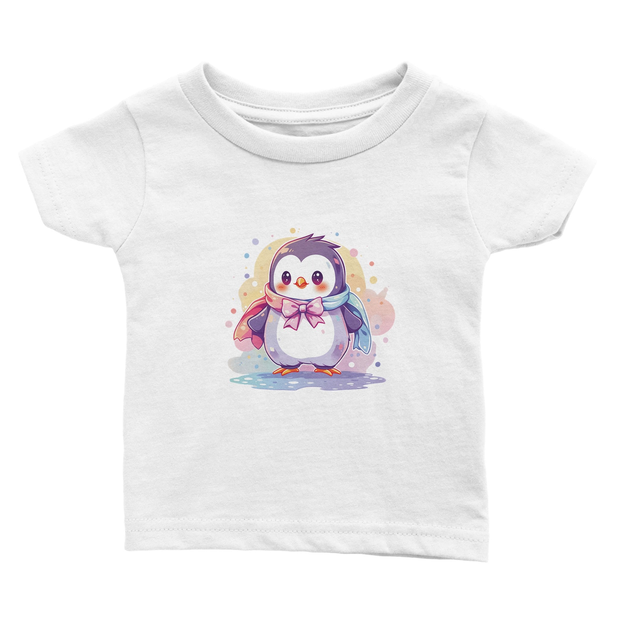 Pastel Puff Penguin Baby Crewneck T-shirt - Optimalprint