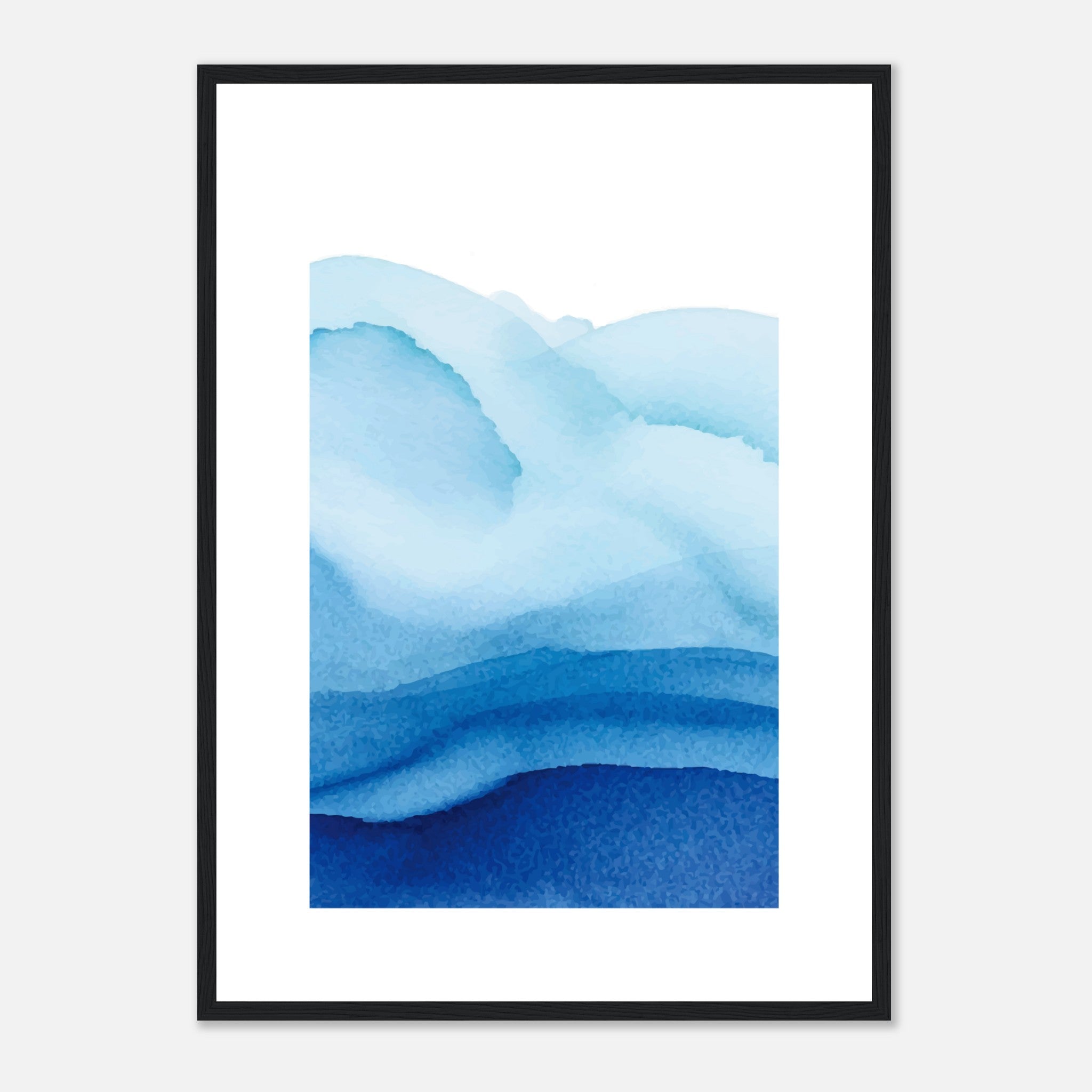 Watercolor Waves No.2 Poster