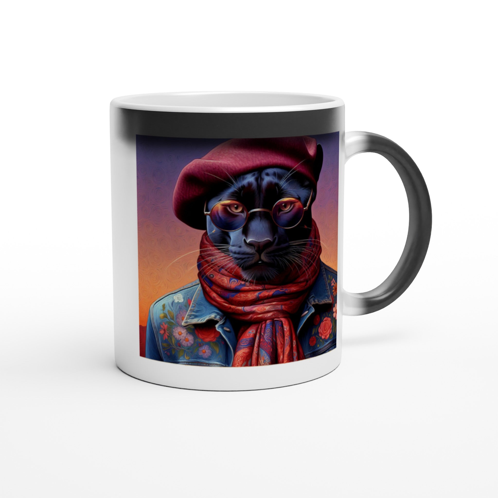 Bohemian Feline Elegance Magic Mug - Optimalprint