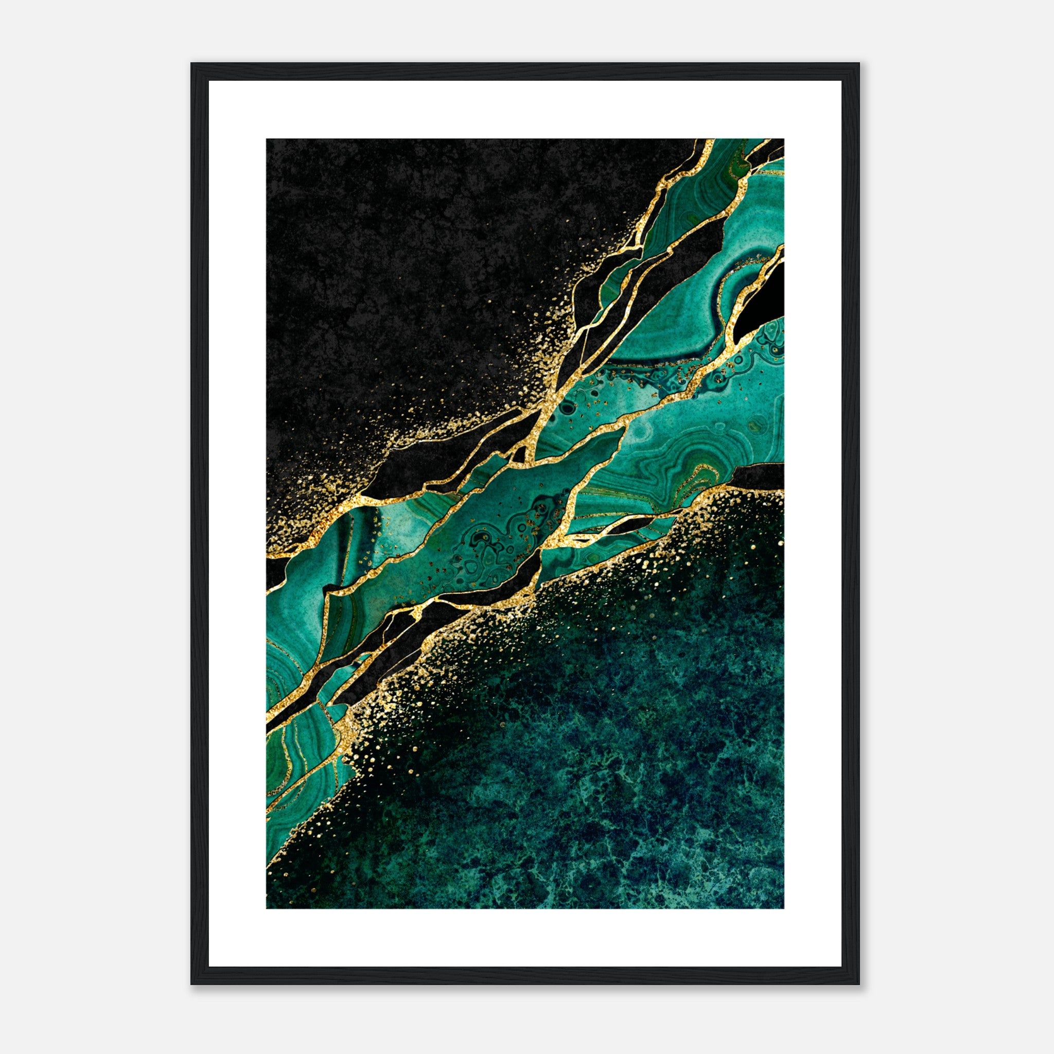 Abstract Green Marble Poster