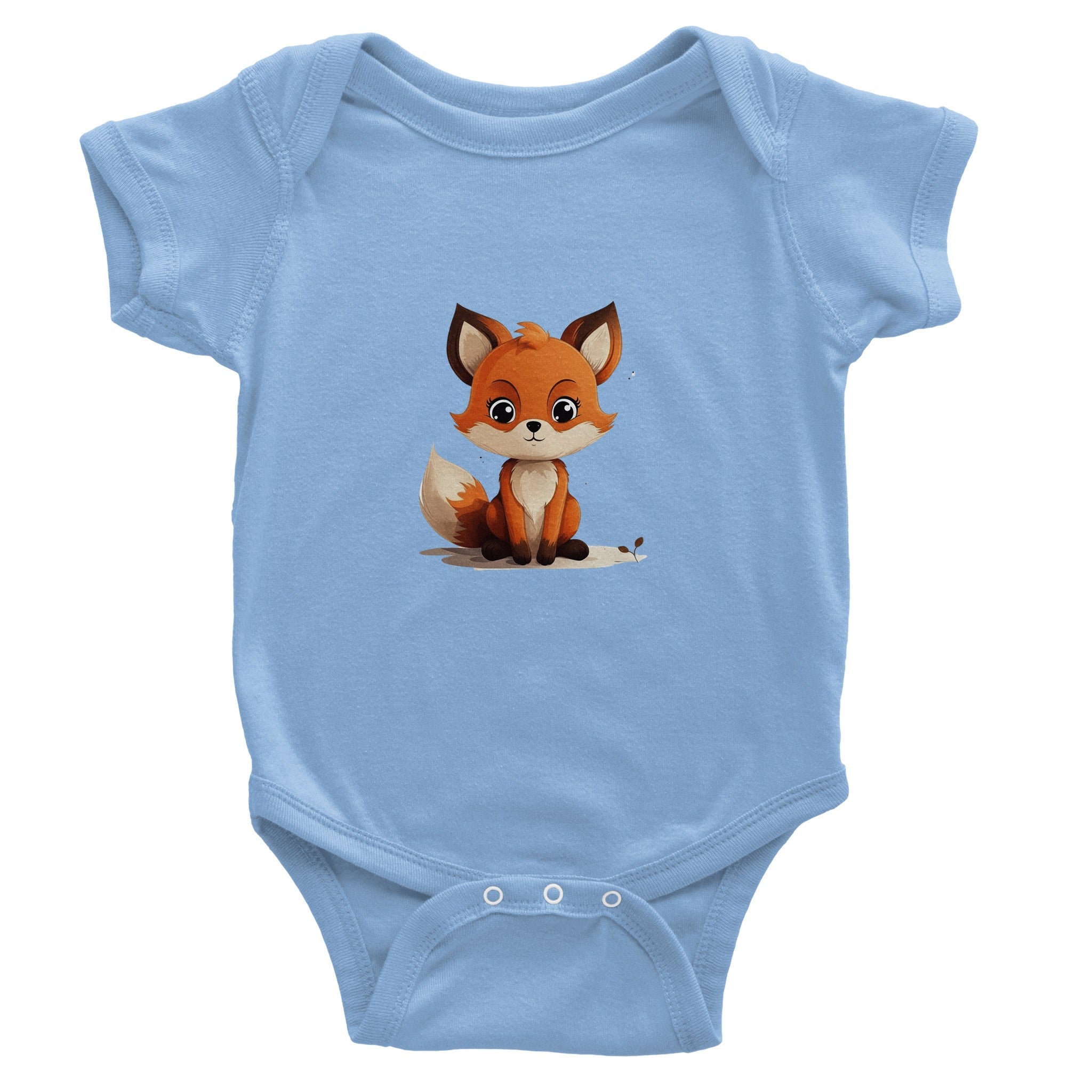 Charming Chipper Fox Baby Short Sleeve Bodysuit - Optimalprint