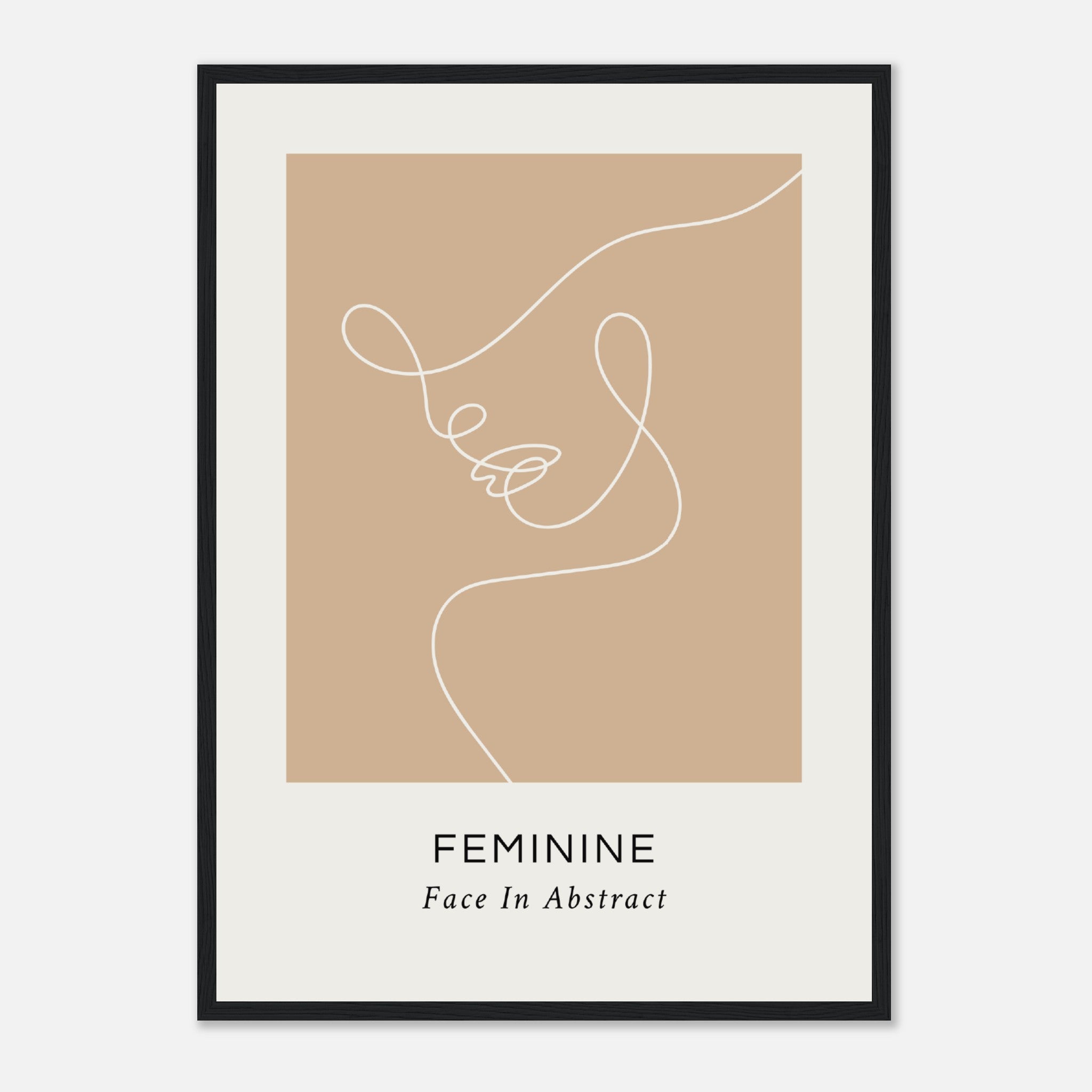 Feminine Face In Abstract Poster