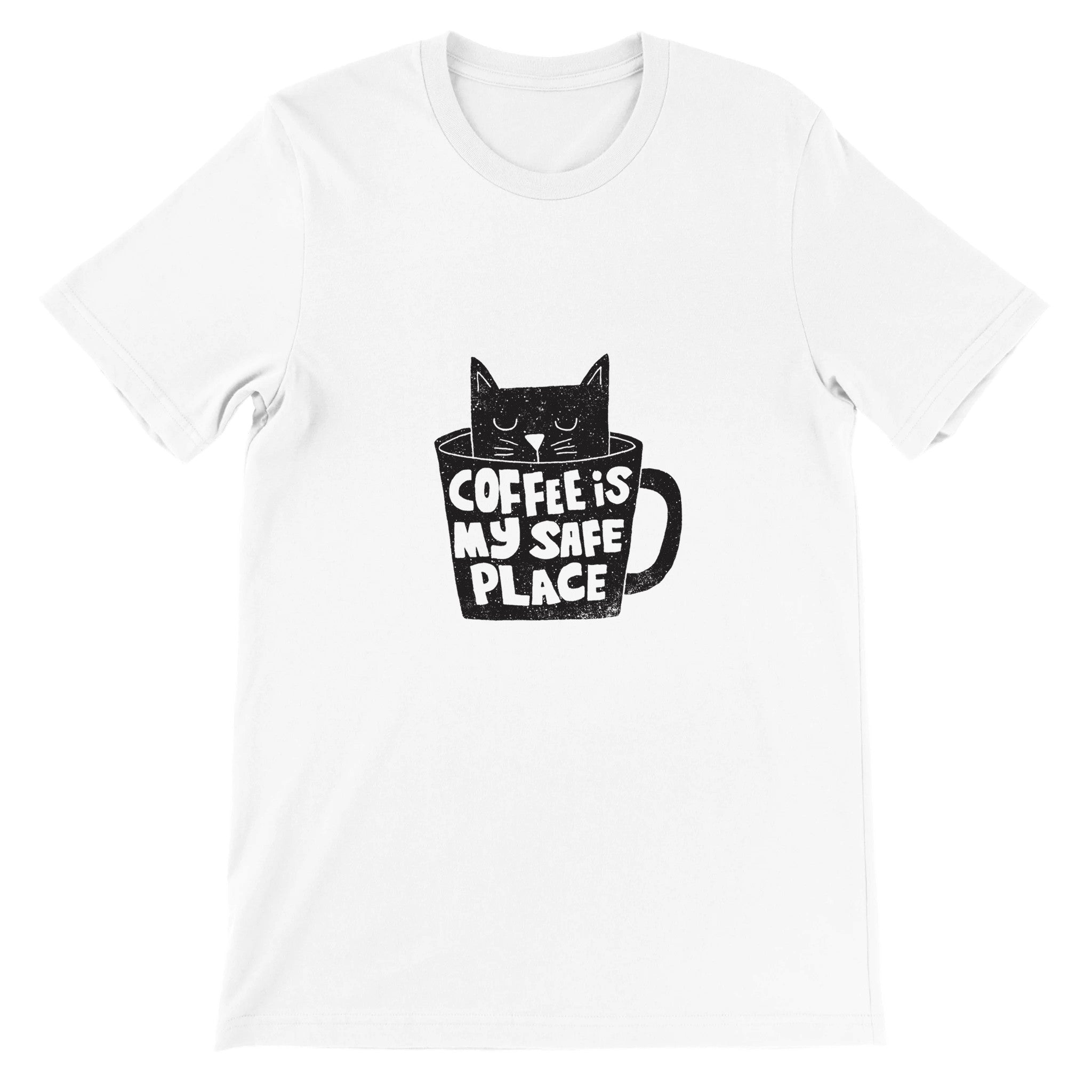 COFFEE IS MY SAFE PLACE Crewneck T-shirt - Optimalprint