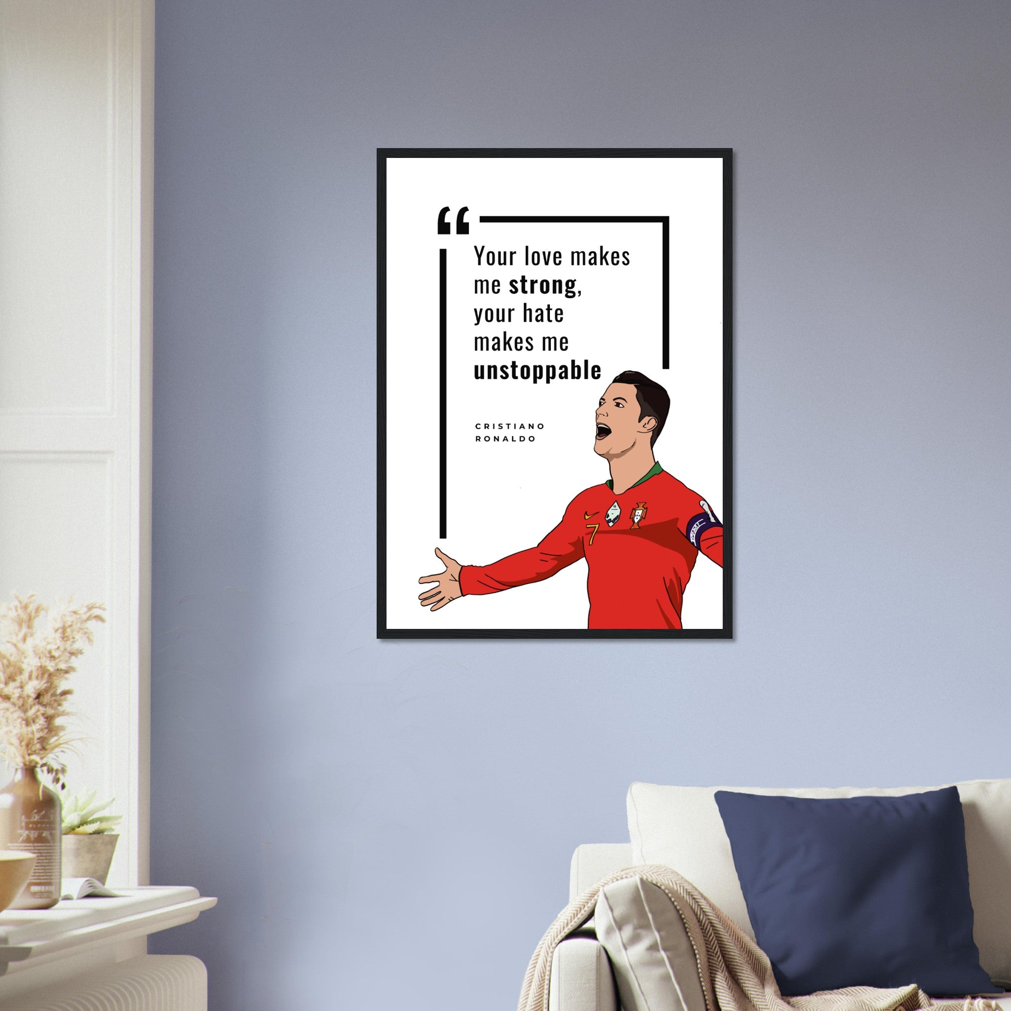 Cristiano Ronaldo Quote White Poster