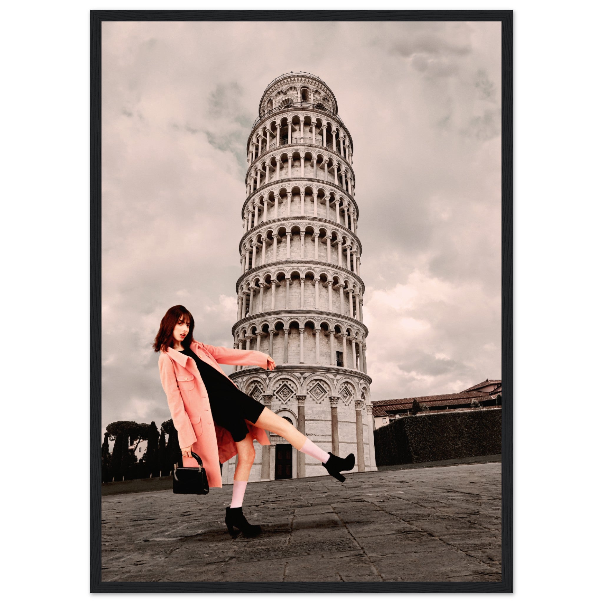 Leaning People Of Pisa Poster