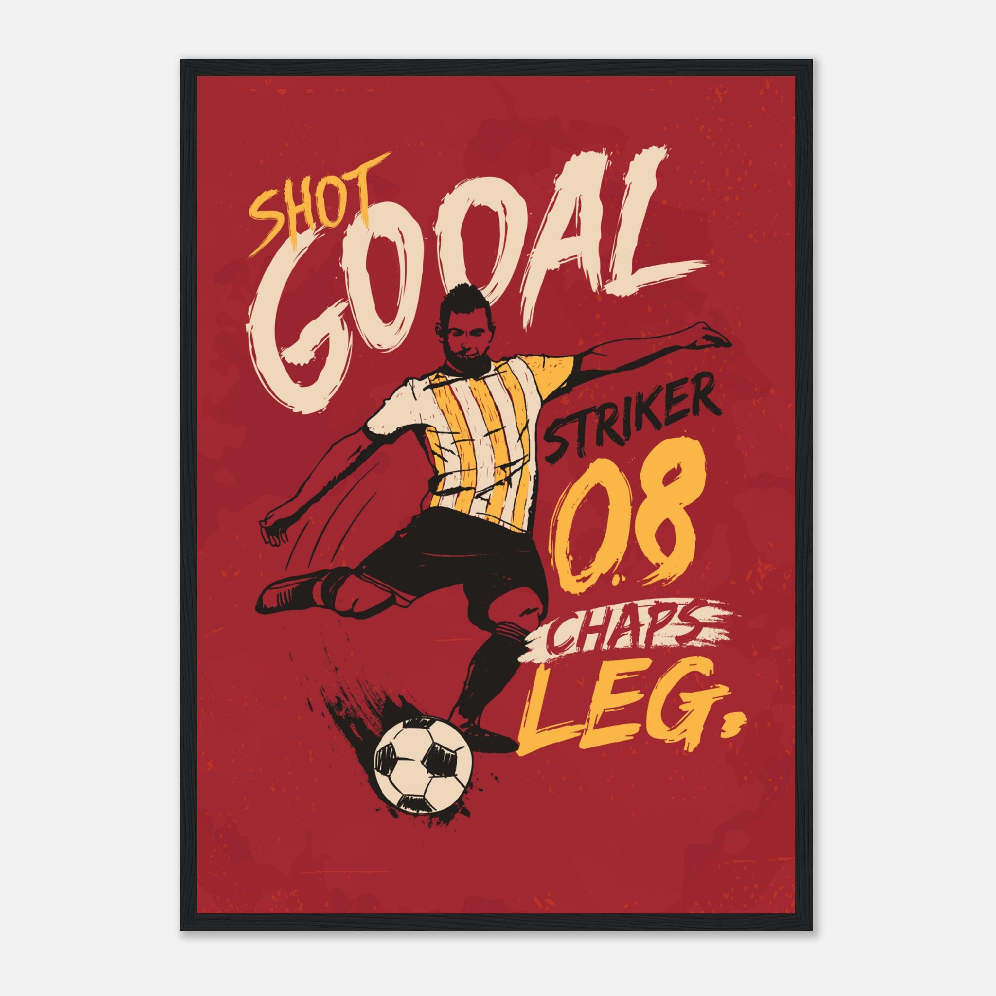 Grunge Football Soccer Player Poster