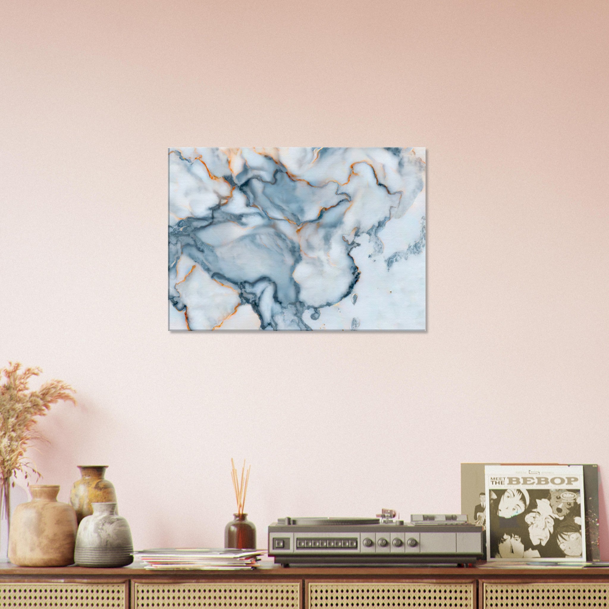 China Marble Map Canvas