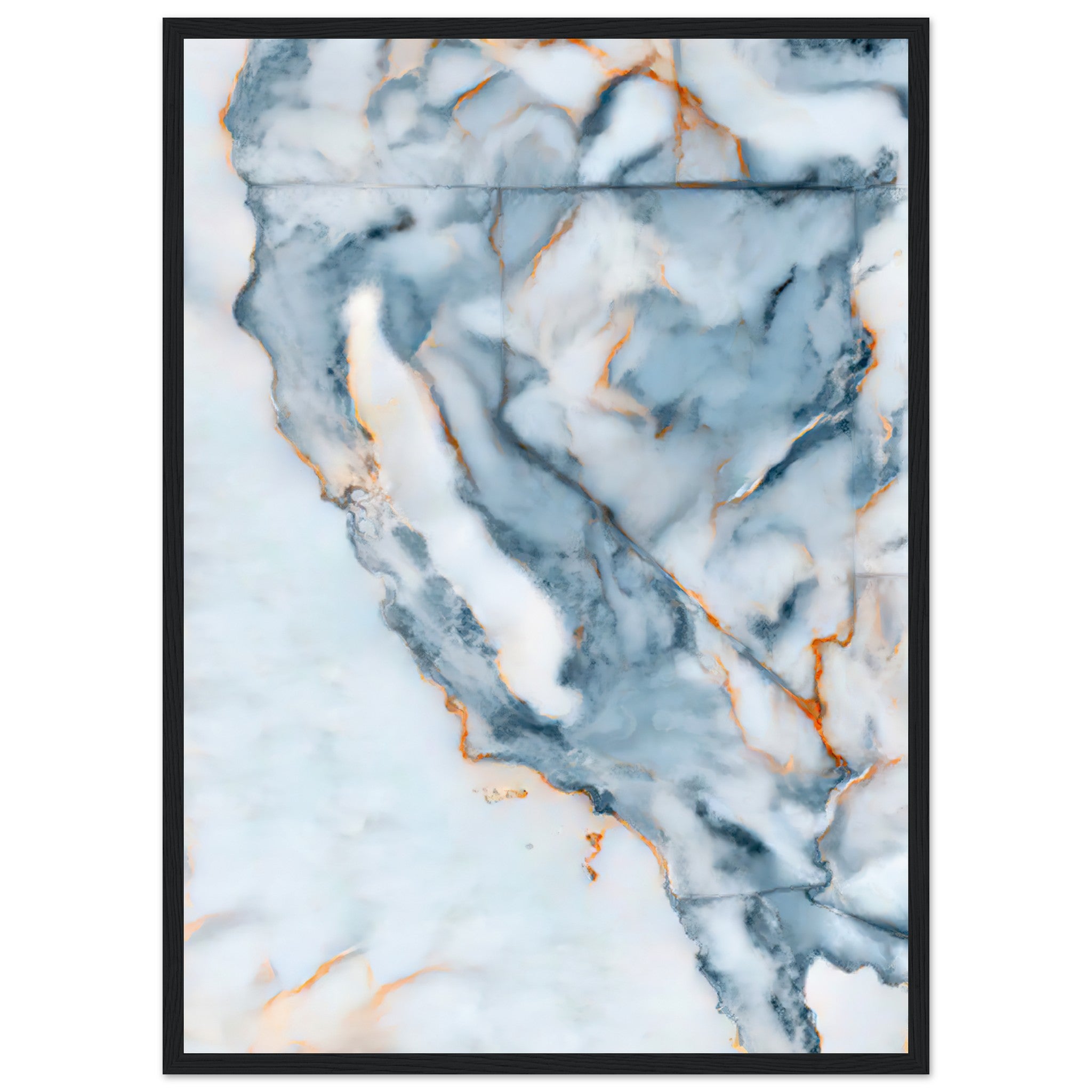 California Marble Map Poster