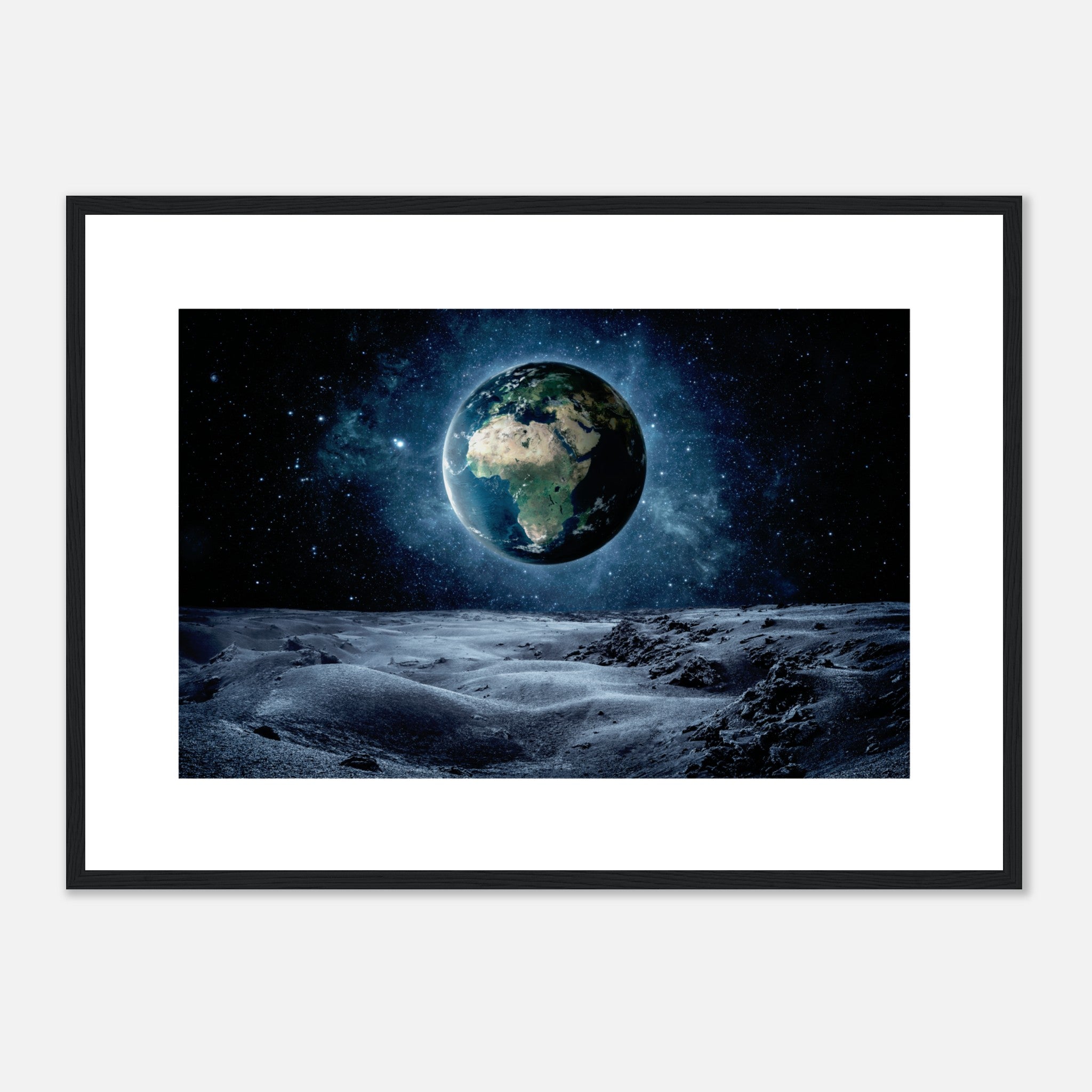 Planet Earth Seen From The Moon Poster