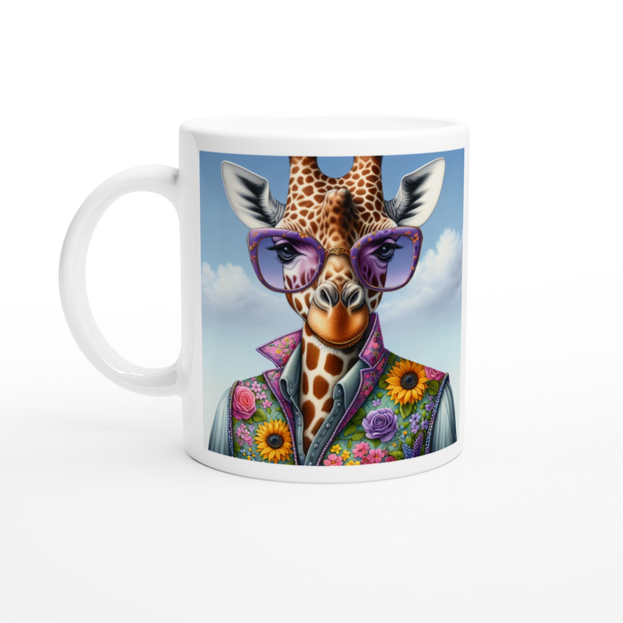 Floral Chic Giraffe Mug - Optimalprint