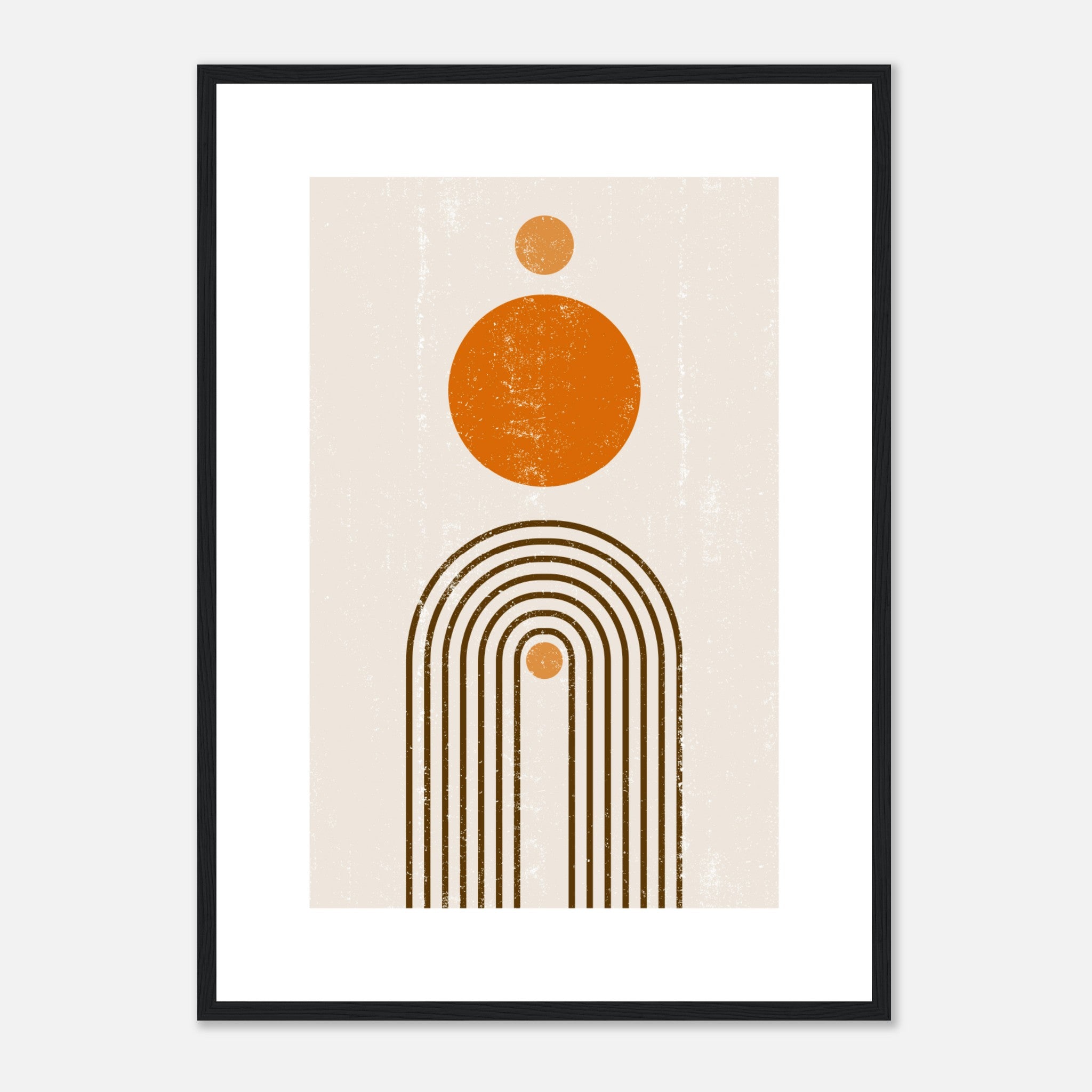 Abstract Orange Geometry No.2 Poster