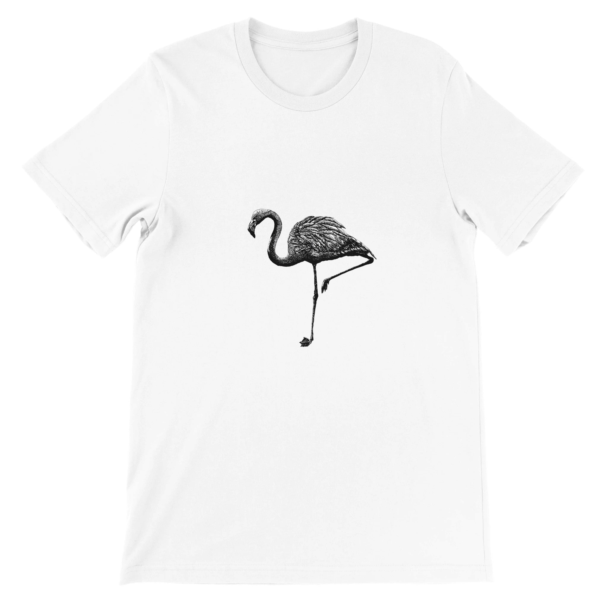 Flamingo Illustration Crewneck T-shirt