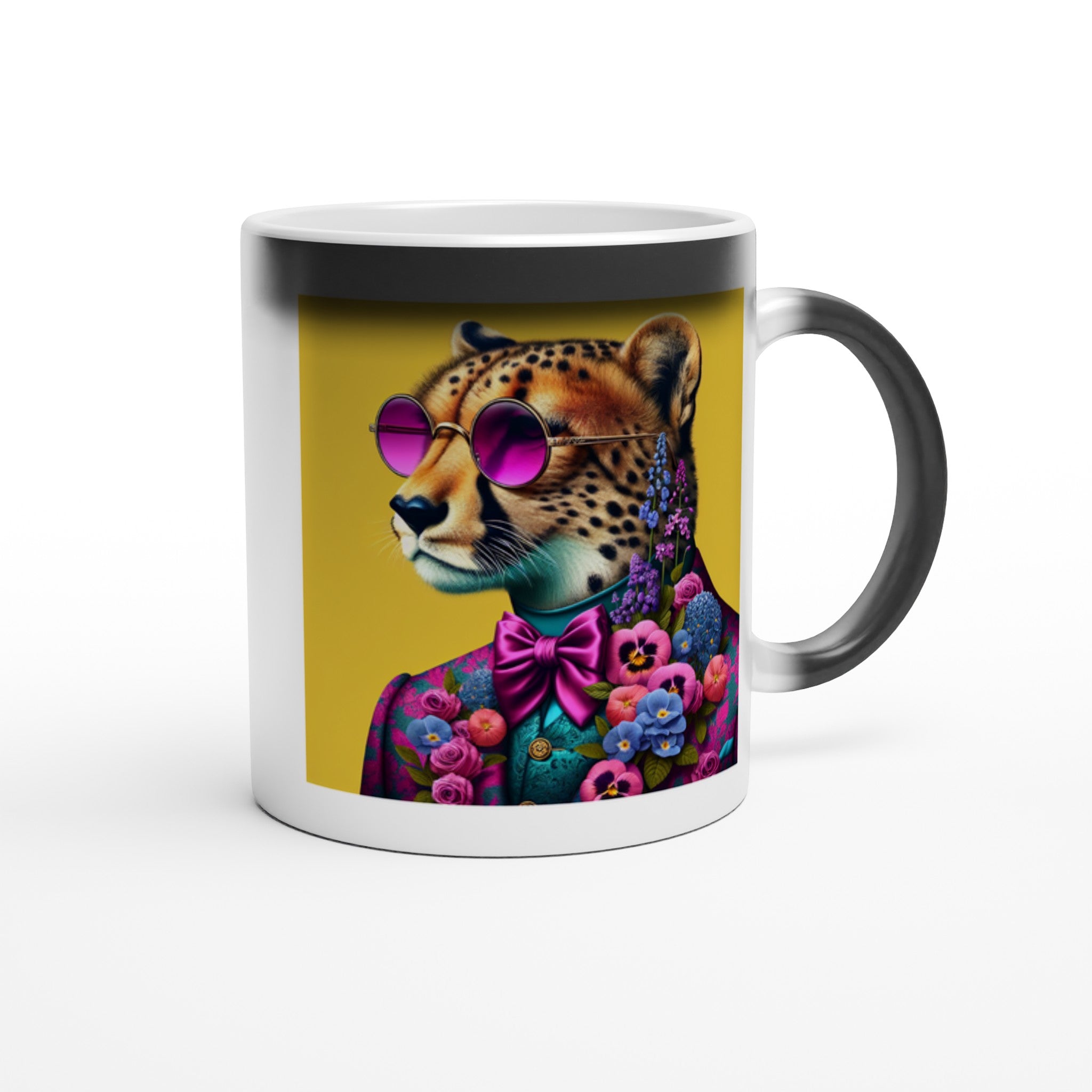 Floral Feline Elegance Magic Mug - Optimalprint