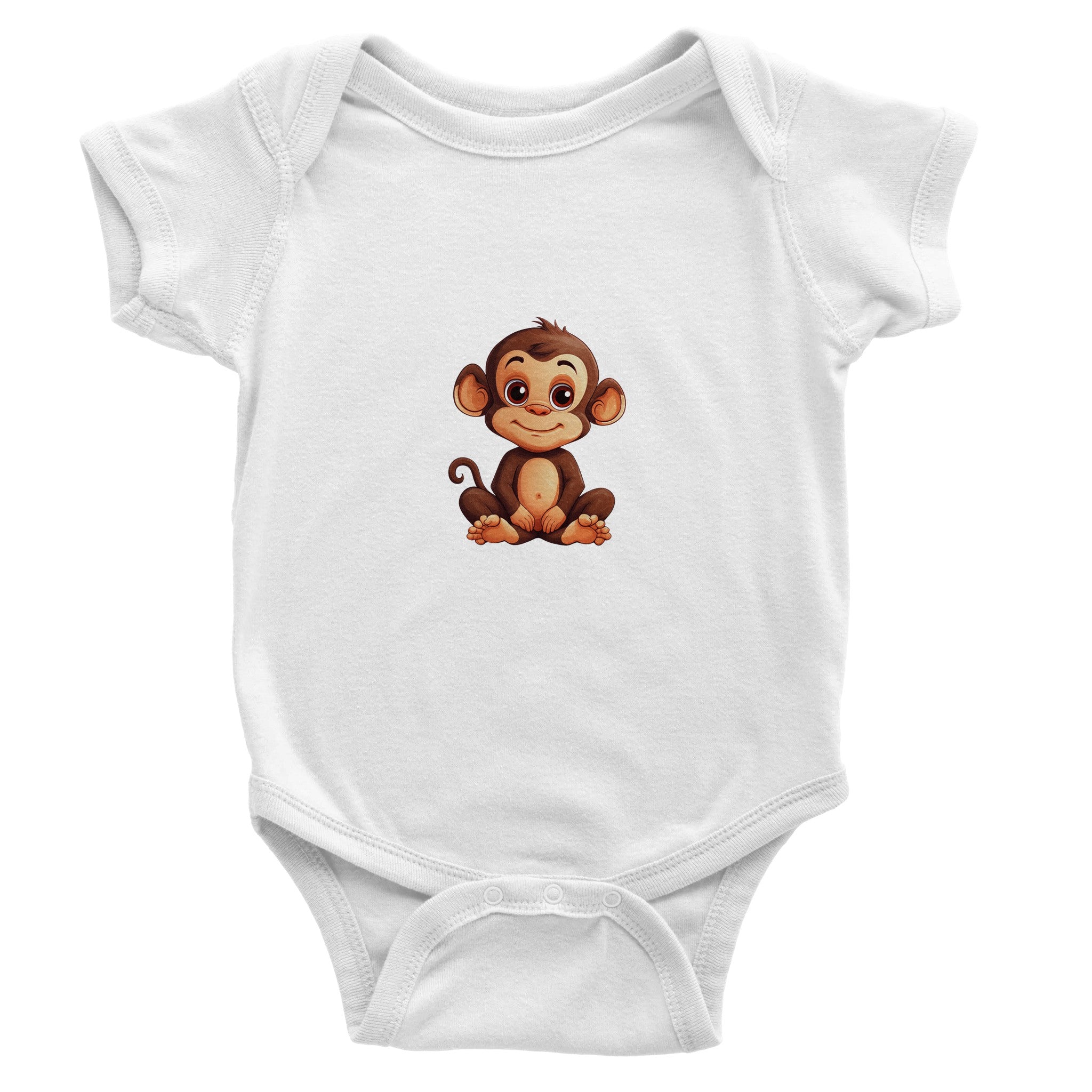 Cheerful Chimp Buddy Baby Short Sleeve Bodysuit - Optimalprint