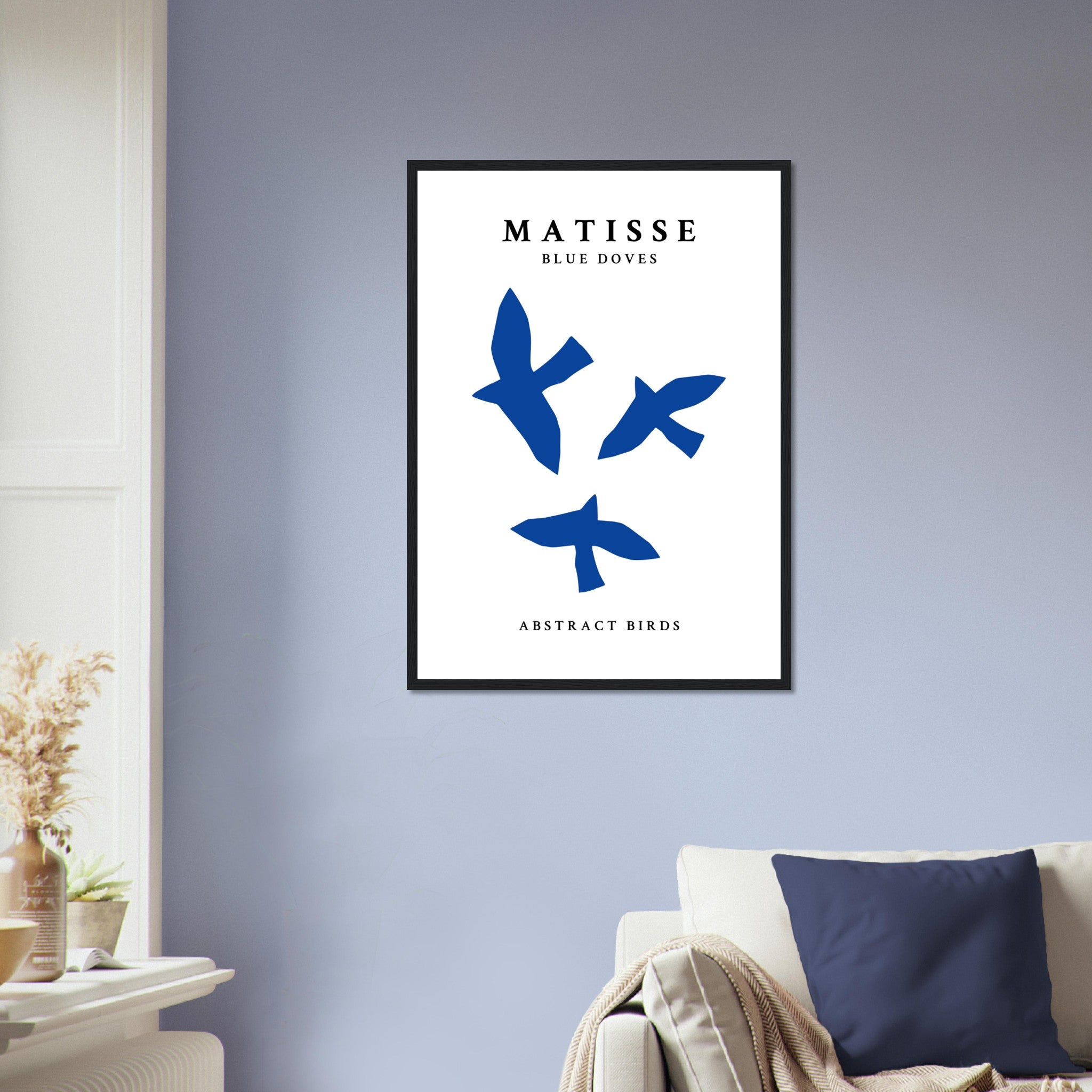 Matisse Abstract Blue Doves Poster