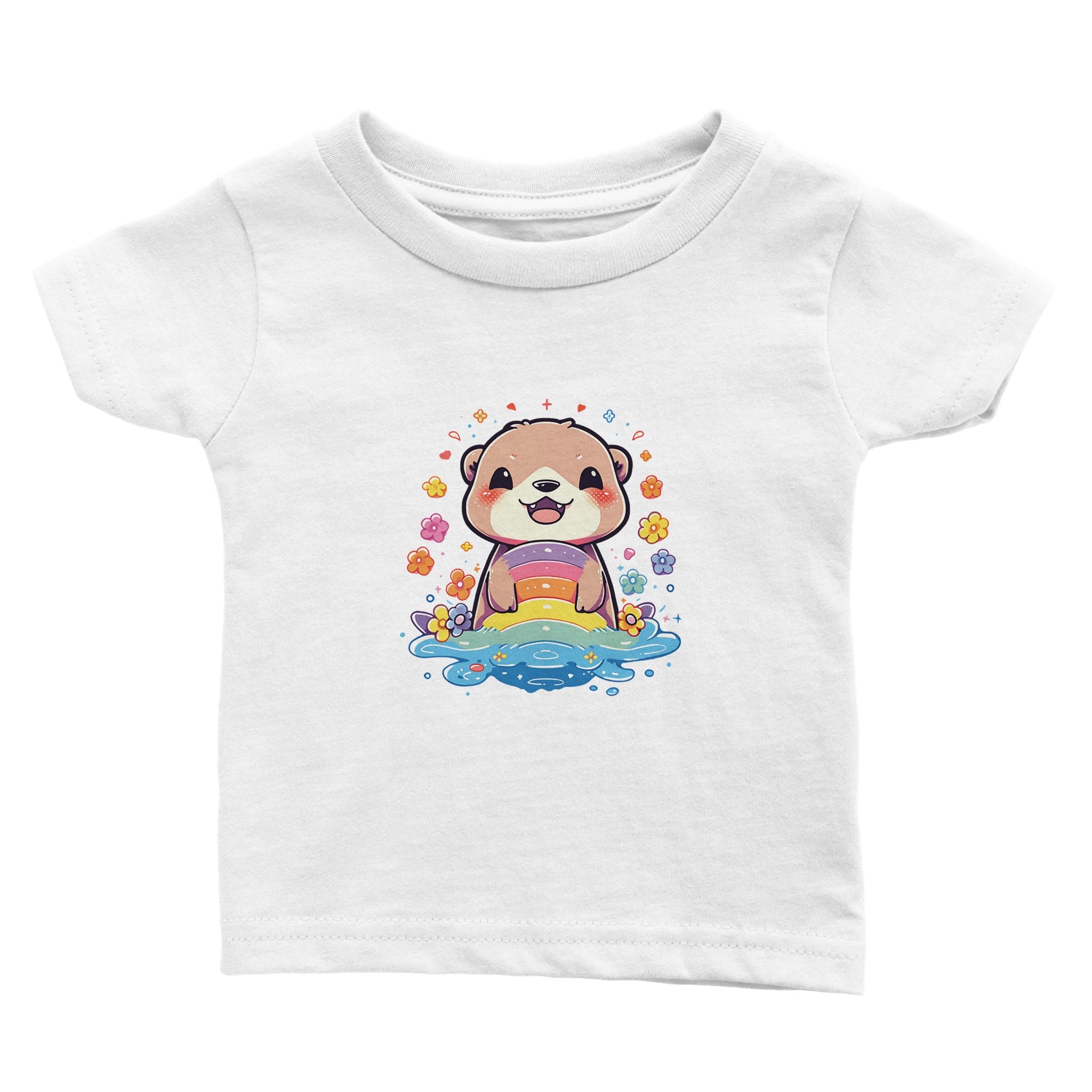 Cheery Otter Delight Baby Crewneck T-shirt - Optimalprint