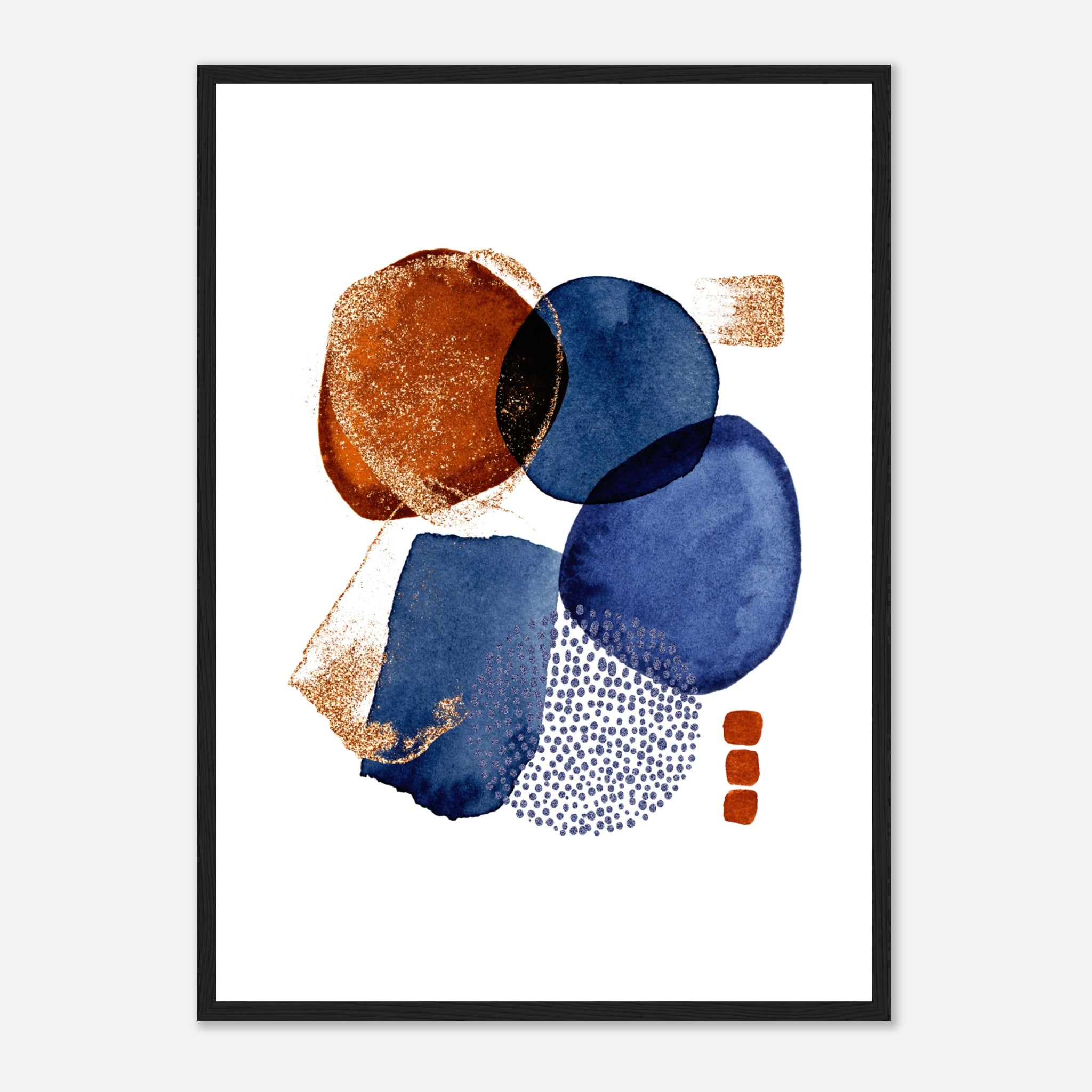 Abstract Watercolor Shapes 1 Poster